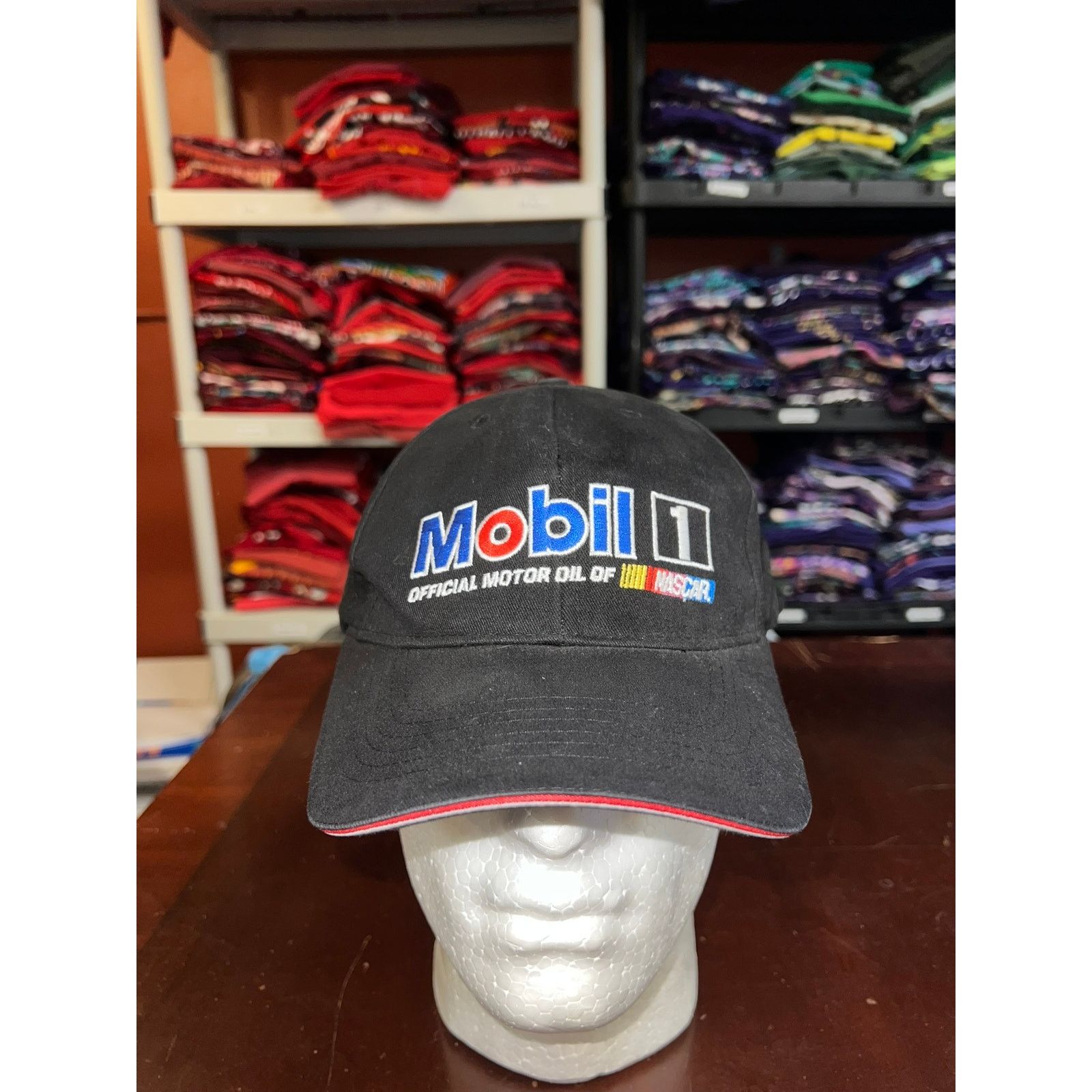 Vintage Vintage Mobil 1 Hat Cap Motor Oil Nascar Black Racing Race Size ONE SIZE - 1 Thumbnail