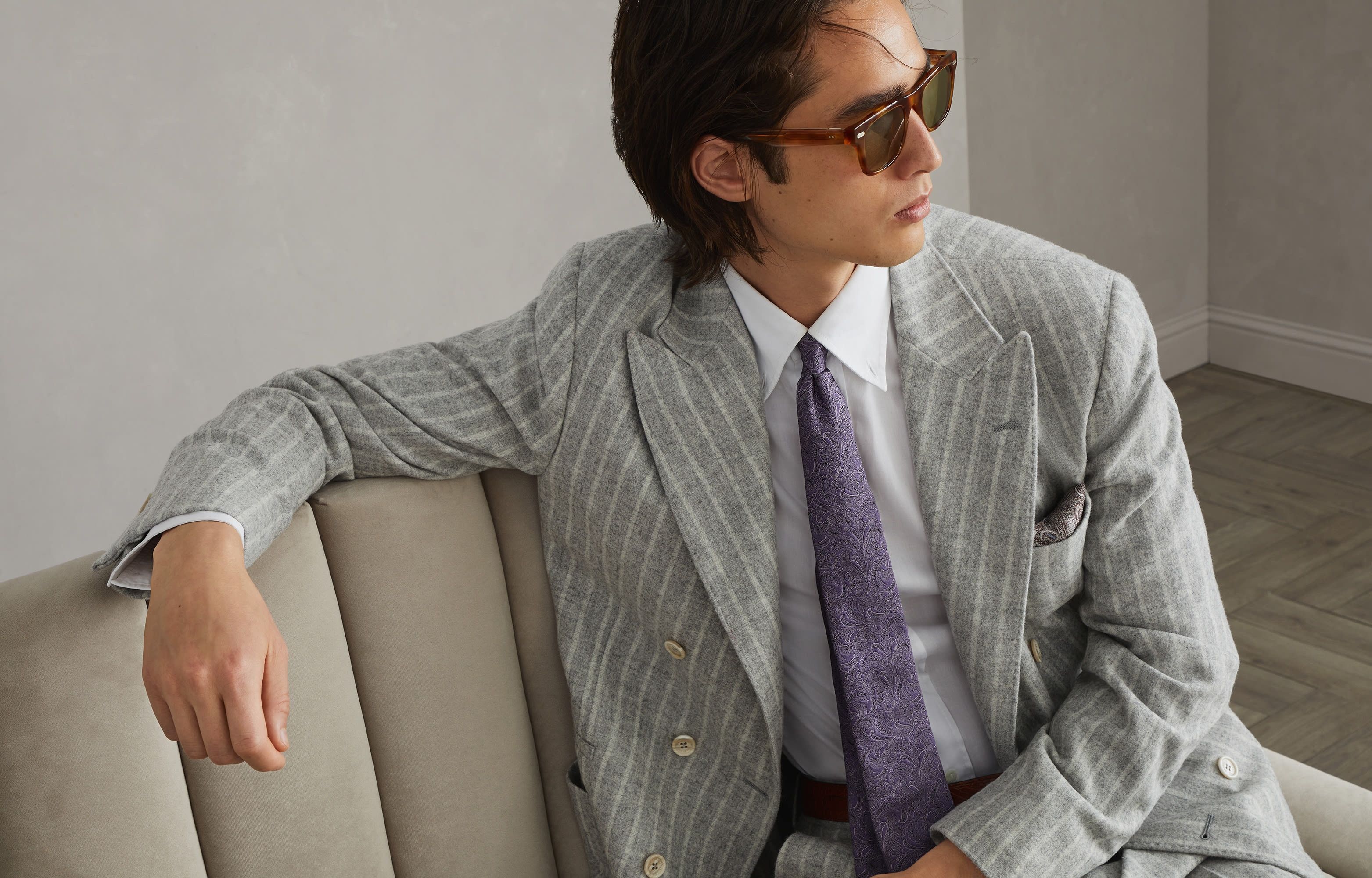 Brunello Cucinelli o1w1db10226 Suit Type Jacket in Open Grey Size US S / EU 44-46 / 1 - 5 Thumbnail