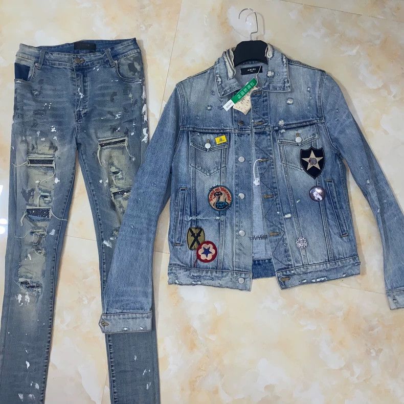 Amiri Amiri Backstab Denim Jacket Size US S / EU 44-46 / 1 - 4 Thumbnail