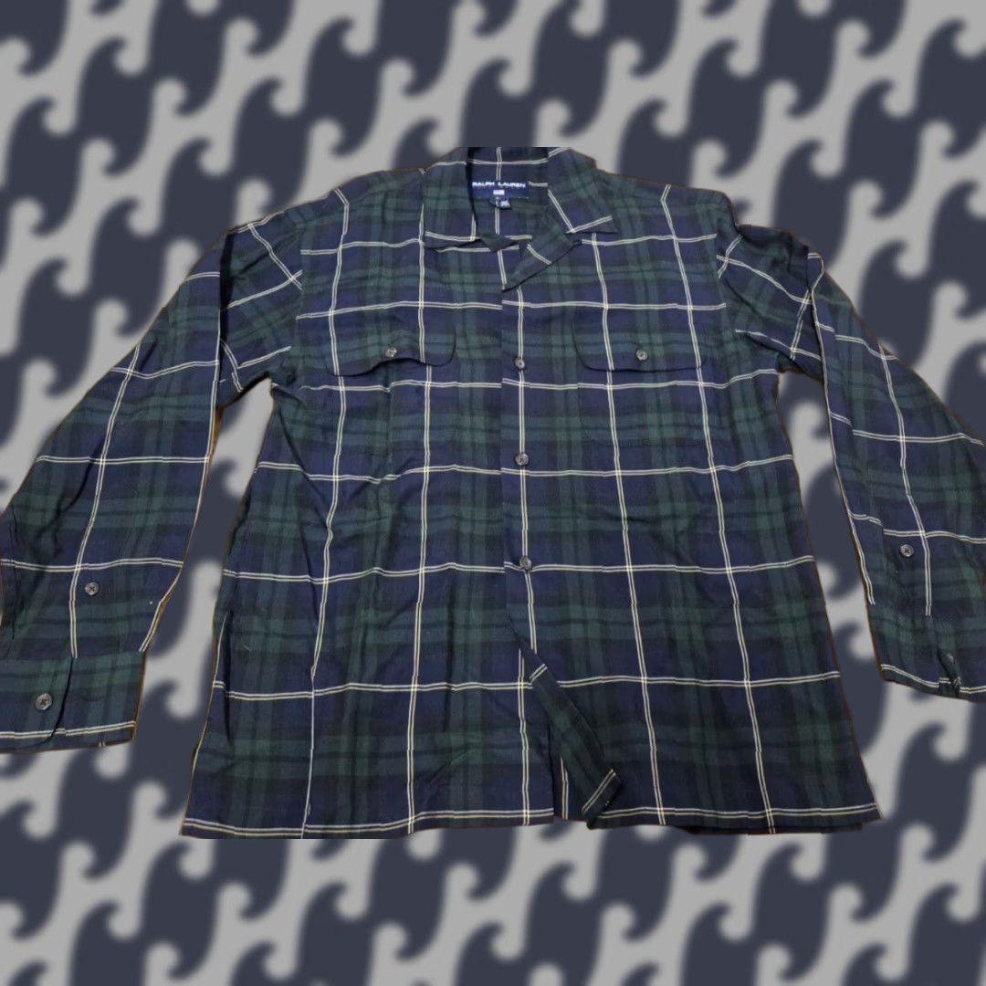 Polo Ralph Lauren Ralph Lauren POLO SPORT Shirt Blouse Green Tartan Plaid Long Sleeve Women 6 Size M / US 6-8 / IT 42-44 - 1 Thumbnail