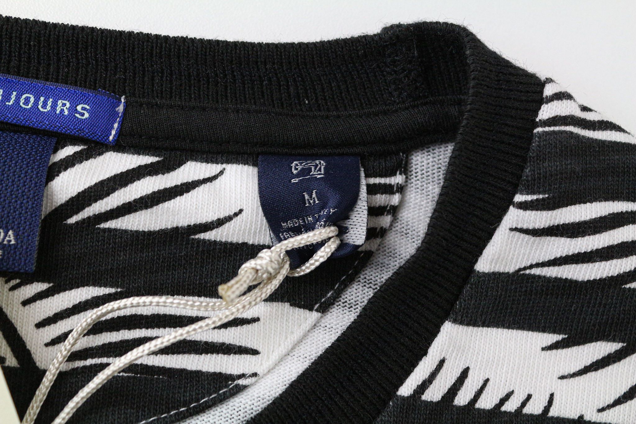 Scotch & Soda AMS COUTURE M Black White Cotton Patterned T-Shirt 75415 Size US M / EU 48-50 / 2 - 6 Thumbnail