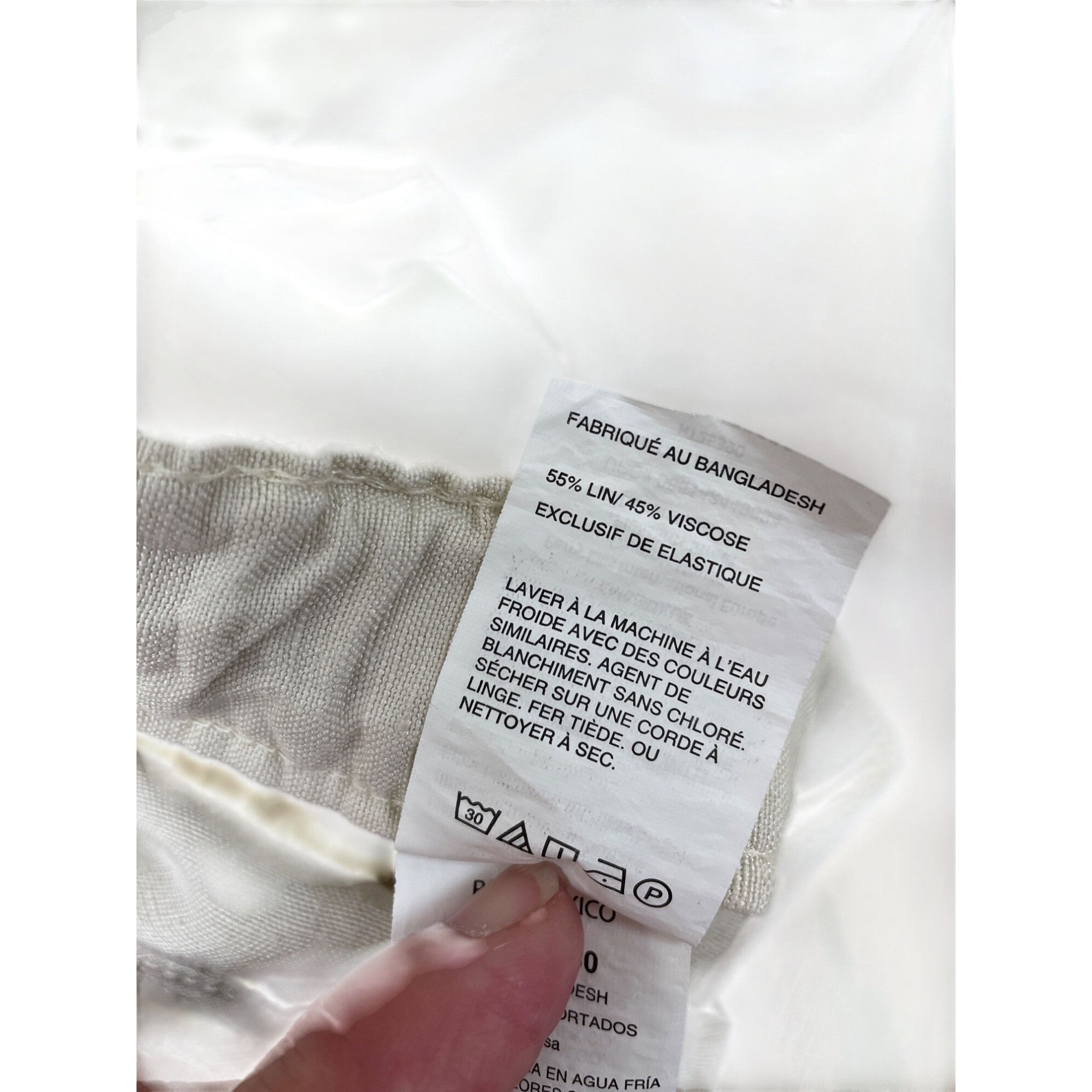 Cubavera Cubavera womans beige Drawstring Linen blend wide leg pants Size 24" / US 00 / IT 34 - 10 Thumbnail