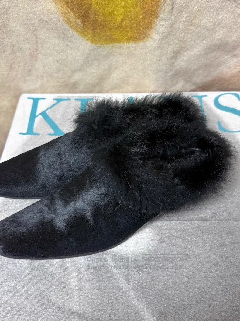 Yohji Yamamoto Yohji Yamamoto Furry Fur Lined Slippers Size US 7 / EU 40 - 5 Thumbnail