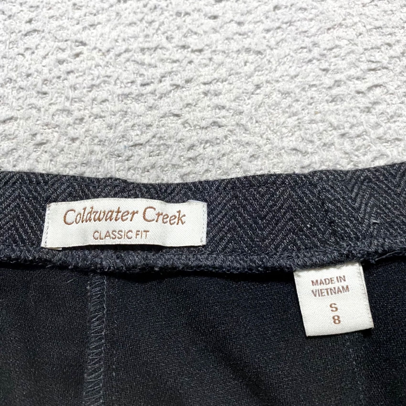 Coldwater Creek Coldwater Creek Women s Gray Striped Straight High Rise Pants Size ONE SIZE - 3 Thumbnail