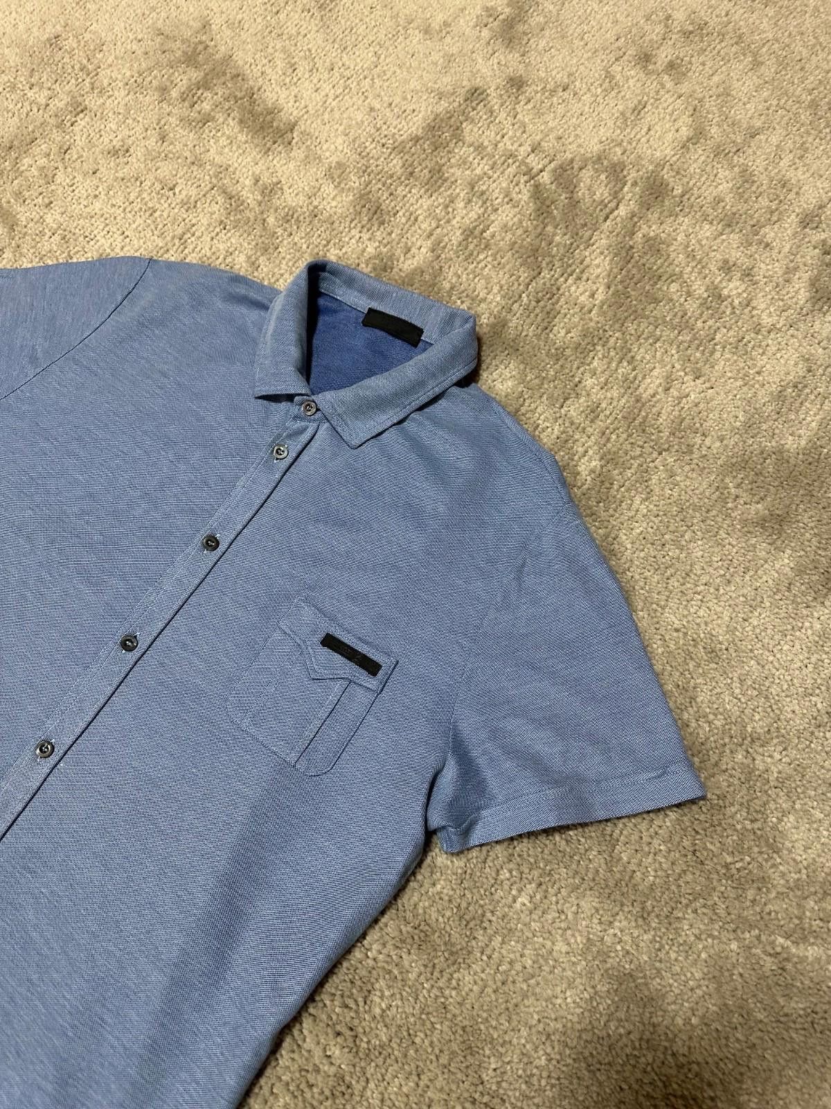 Prada Prada Milano Short Shirt Blue Sz XL Size US XL / EU 56 / 4 - 4 Thumbnail