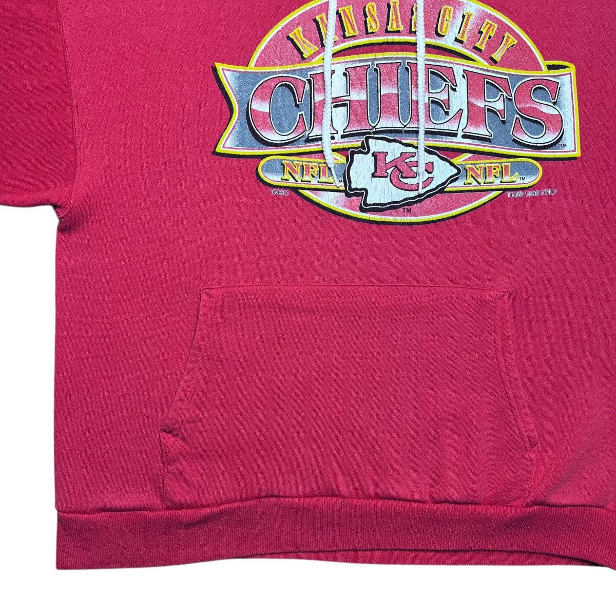 NFL Vtg 1995 NFL Kansas City Chiefs Spell Out 3D Print Hoodie Size US XL / EU 56 / 4 - 10 Thumbnail