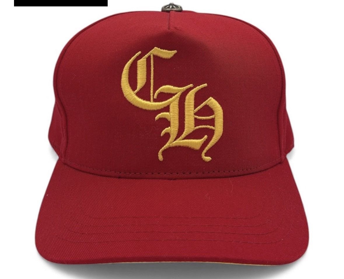 Chrome Hearts Red on Yellow Baseball Hat