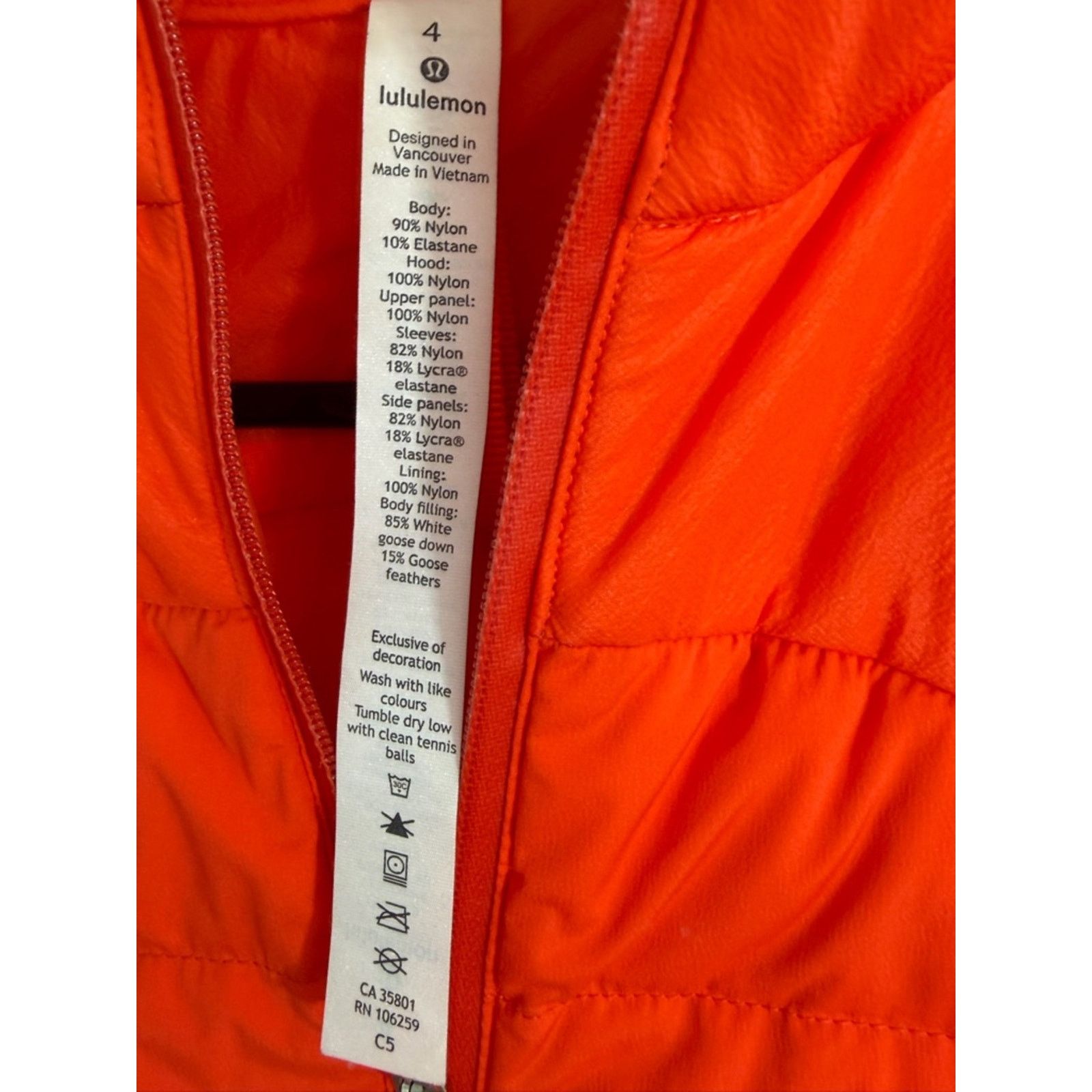 Lululemon Lululemon Down for It All Goose Puffer Jacket Atomic Orange Size S / US 4 / IT 40 - 9 Thumbnail