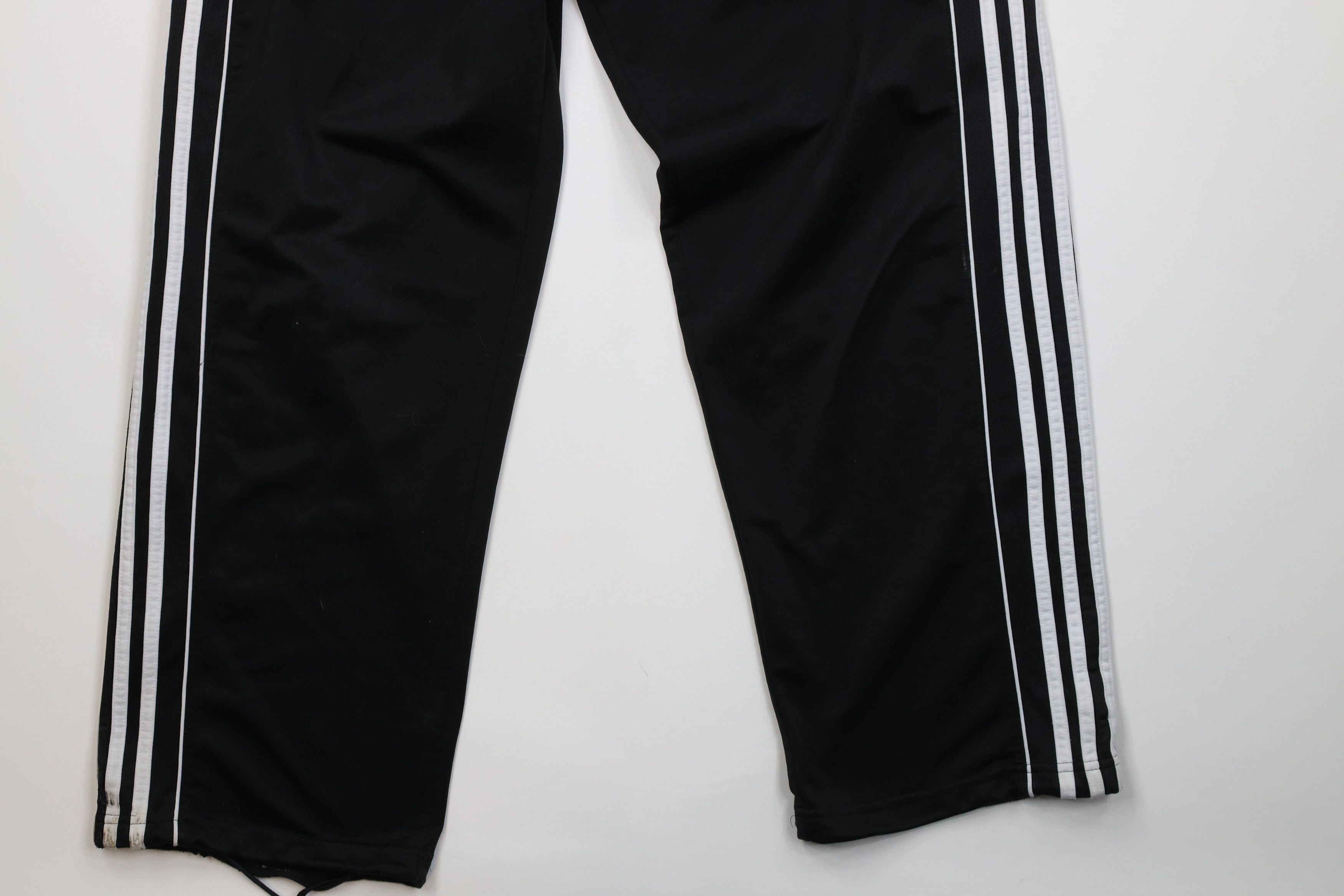 Adidas Vintage Y2K Adidas Striped Wide Leg Sweatpants Pants Black Size US 34 / EU 50 - 5 Thumbnail