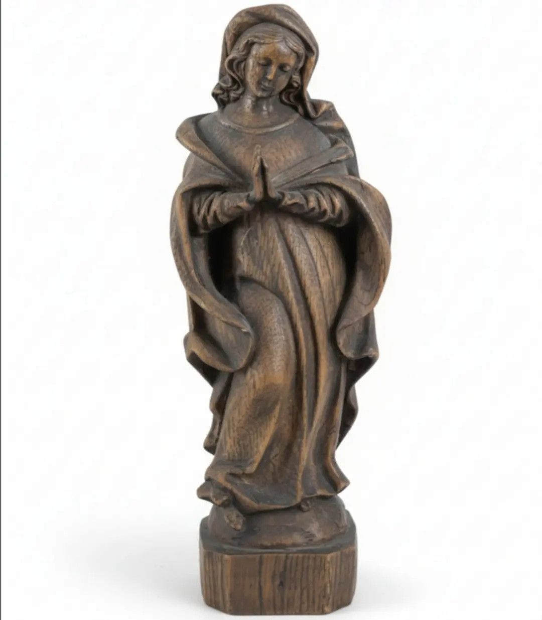 Other Vintage Wooden Virgin Mary Statue Hand Carved Religious Size ONE SIZE - 3 Thumbnail