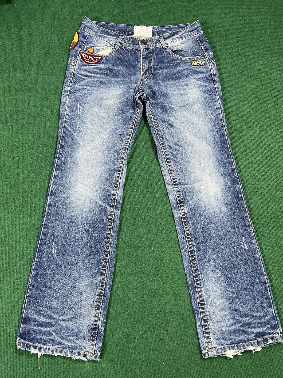 If Six Was Nine × Japanese Brand Distressed Lolita Jeans With Rare Patches Size US 34 / EU 50 - 3 Thumbnail