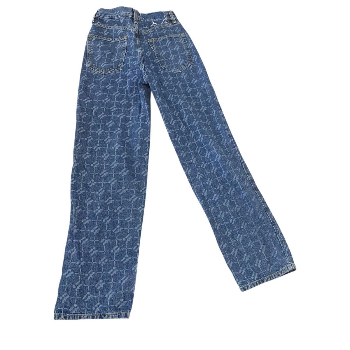 Urban Outfitters Let’s Frans Monogram Modern Boyfriend Wide Leg Jeans Size 28 Size 28" / US 6 / IT 42 - 2 Thumbnail