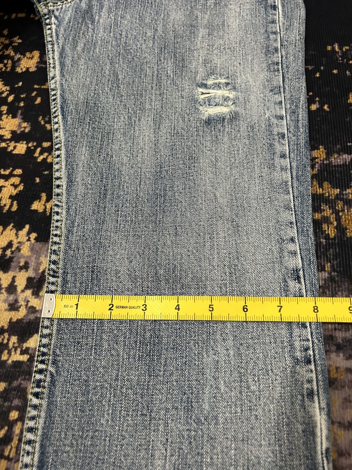 Japanese Brand Vintage Pigajeck Distressed Wash Buckle Back Jeans Size US 31 - 20 Thumbnail