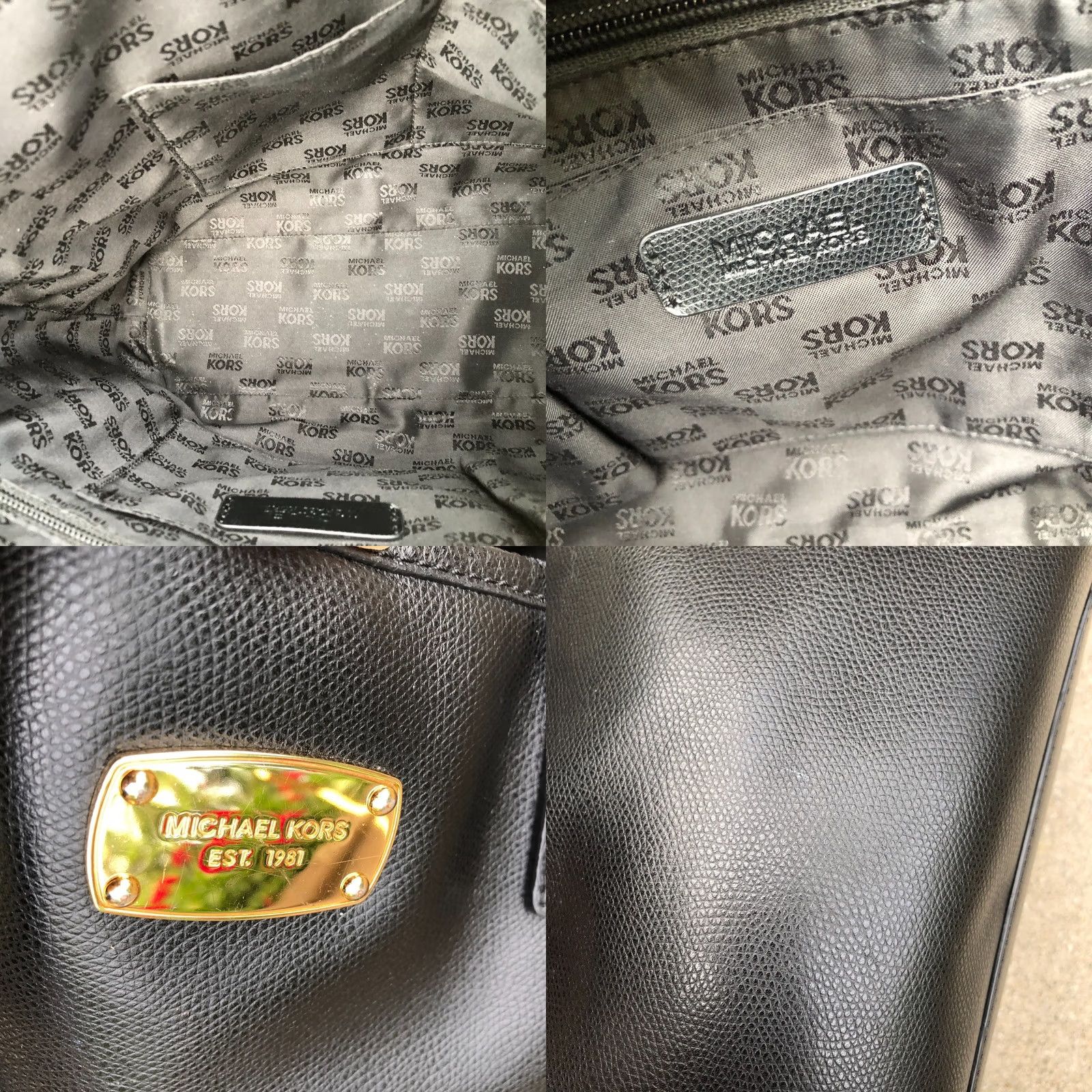 Michael Kors Michael Kors Jet Set Saffiano Tote Bag Purse Women's Black Shoulder Hand Bag Tote - 15" W x 10" H x 4" D - Leather - Jet Set Travel - Designer Size ONE SIZE - 9 Thumbnail