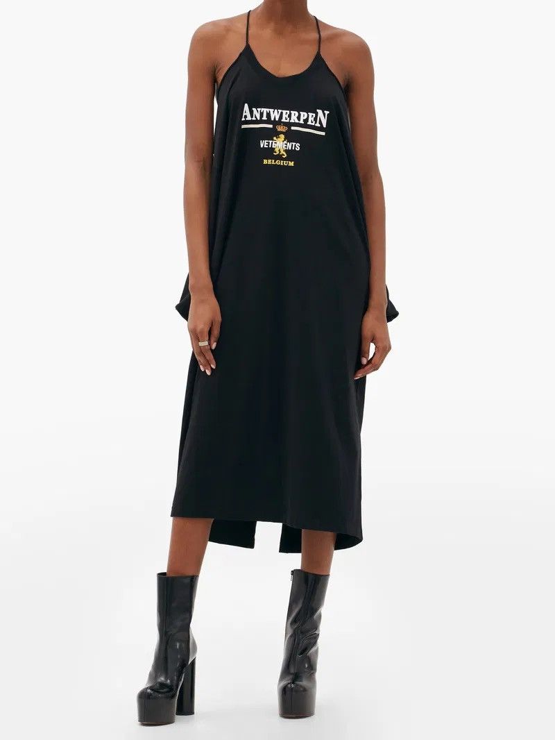 Deconstructed Antwerpen-Print Jersey Dress