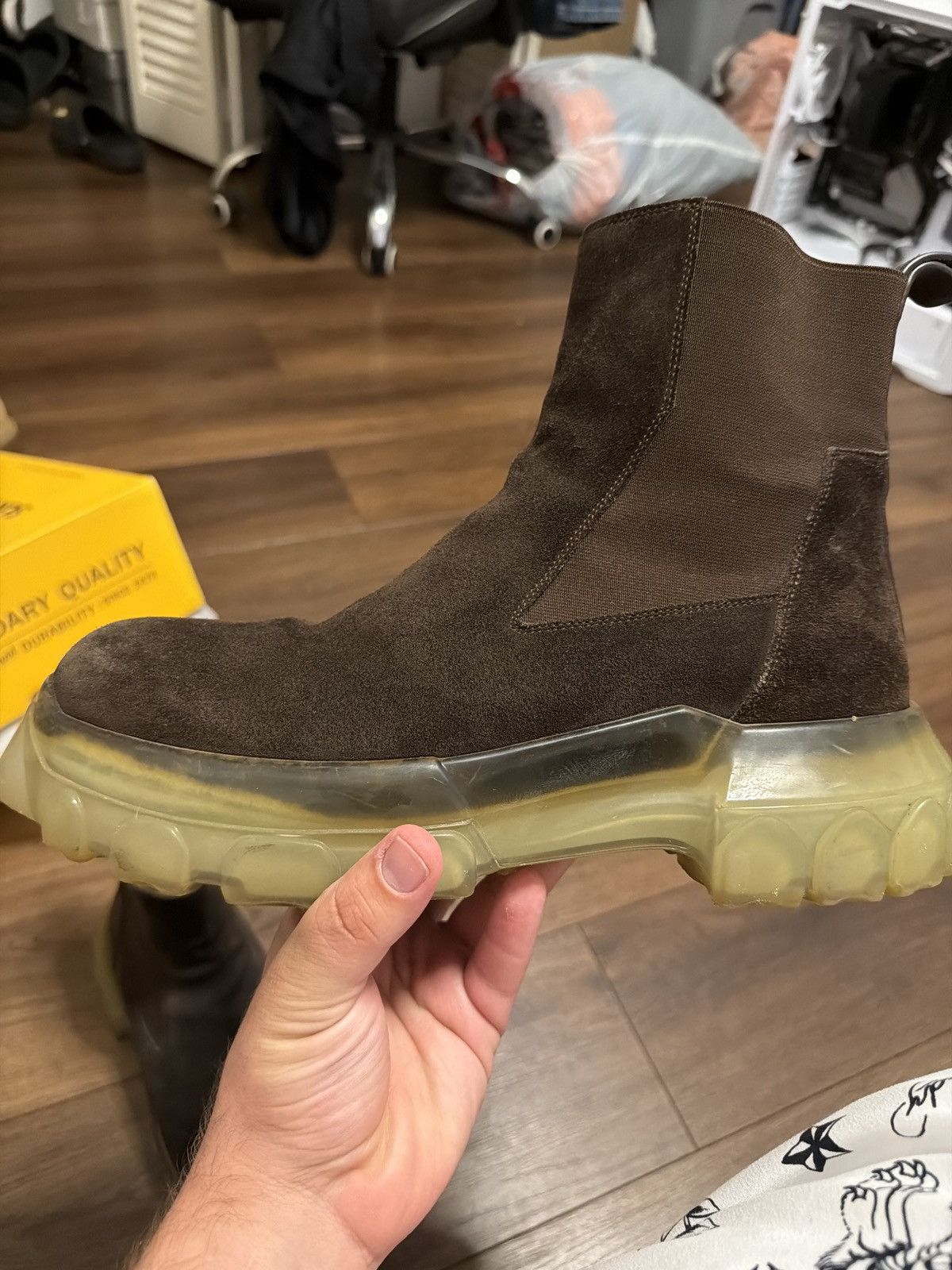 Rick Owens RICK OWENS "DUST" BEATLE BOZO CLEARSOLE LARRY FW19 Size US 11 / EU 44 - 9 Thumbnail