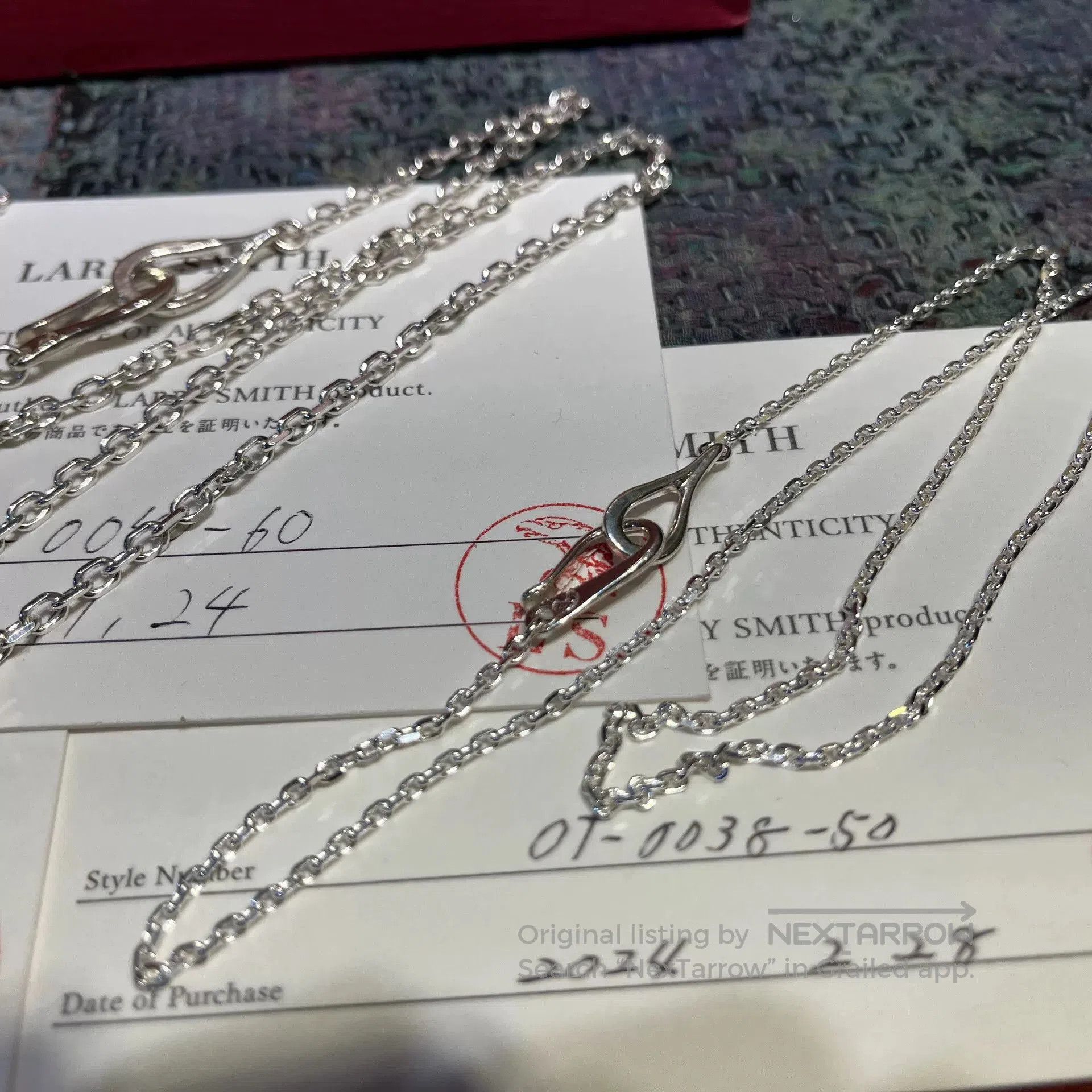 Larry Smith larry smith silver chain with authenticity card. Size ONE SIZE - 4 Thumbnail