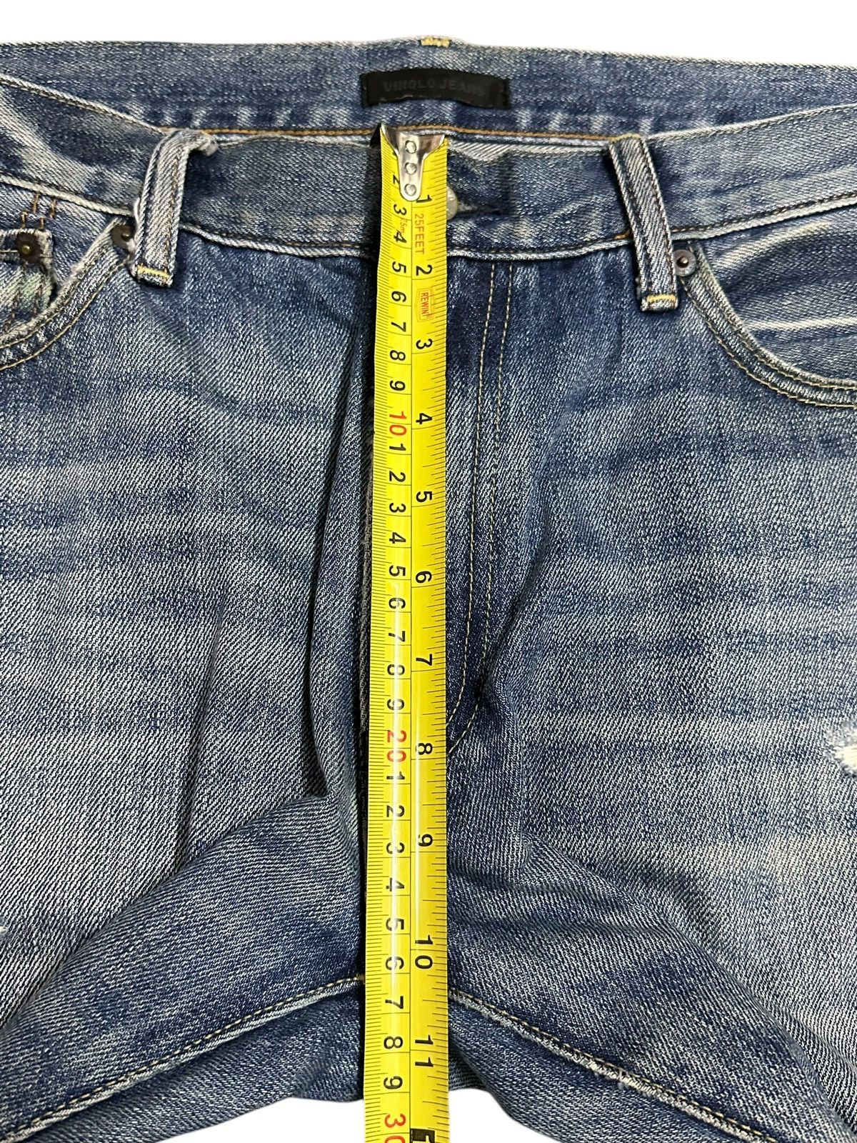Japanese Brand Vintage Japanese Uniqlo Blue Wash Distressed Style Jeans Size US 36 / EU 52 - 16 Thumbnail