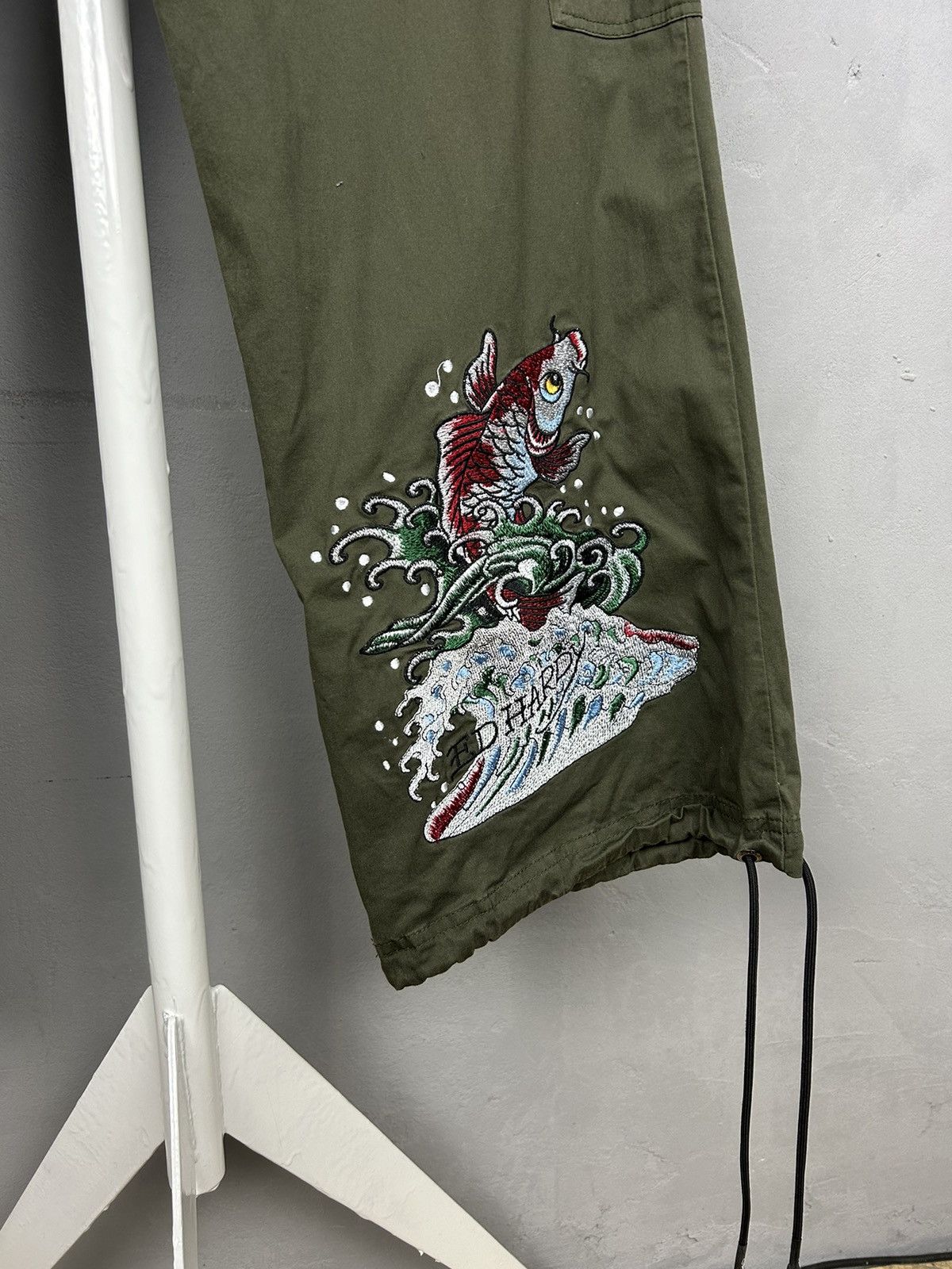Ed Hardy CRAZY Ed hardy Cargo Pants Baggy joggers big Logo Size US 31 - 3 Thumbnail