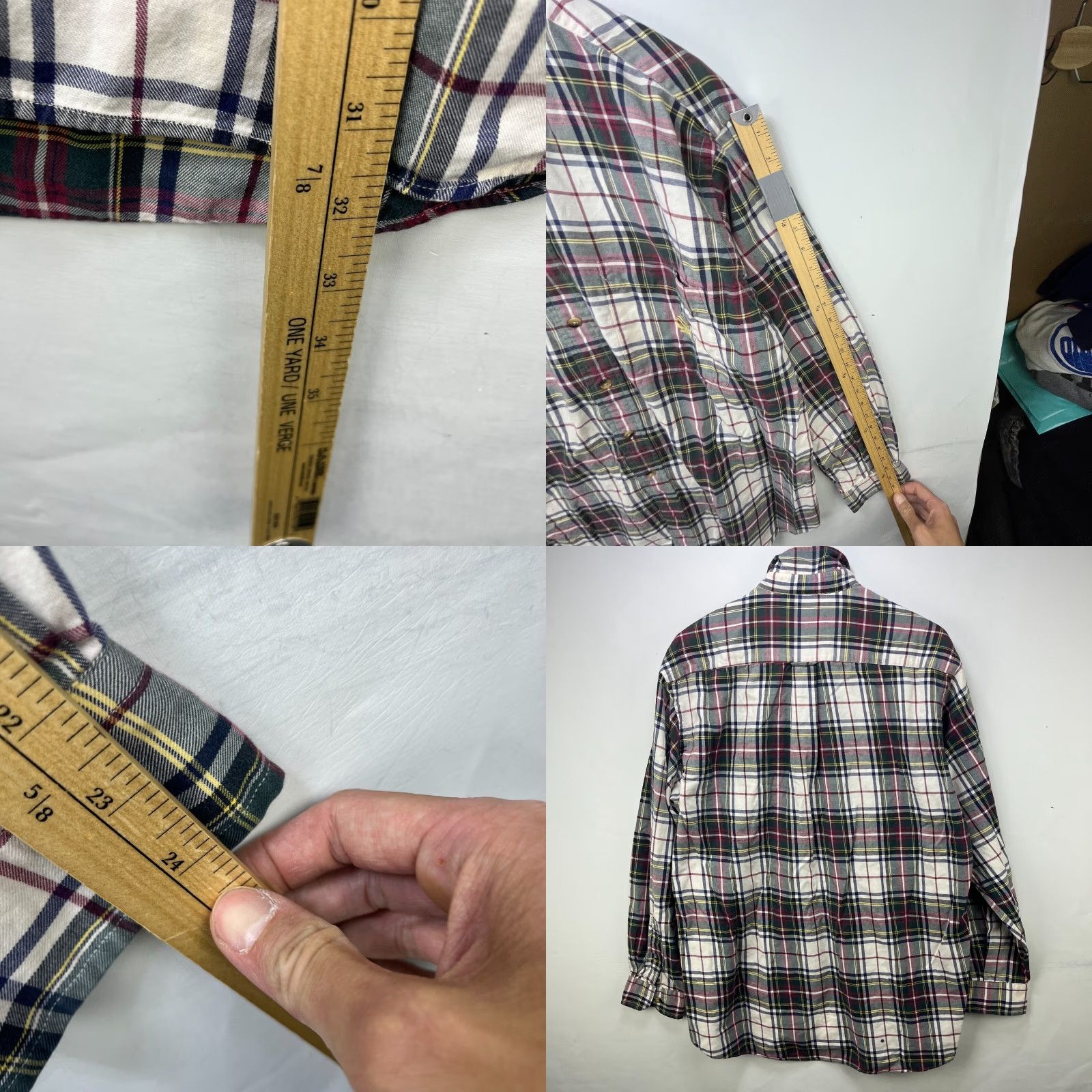Nautica VINTAGE Nautica Plaid Button-Up Shirt Large Longsleeve Mens L White Size US L / EU 52-54 / 3 - 8 Thumbnail