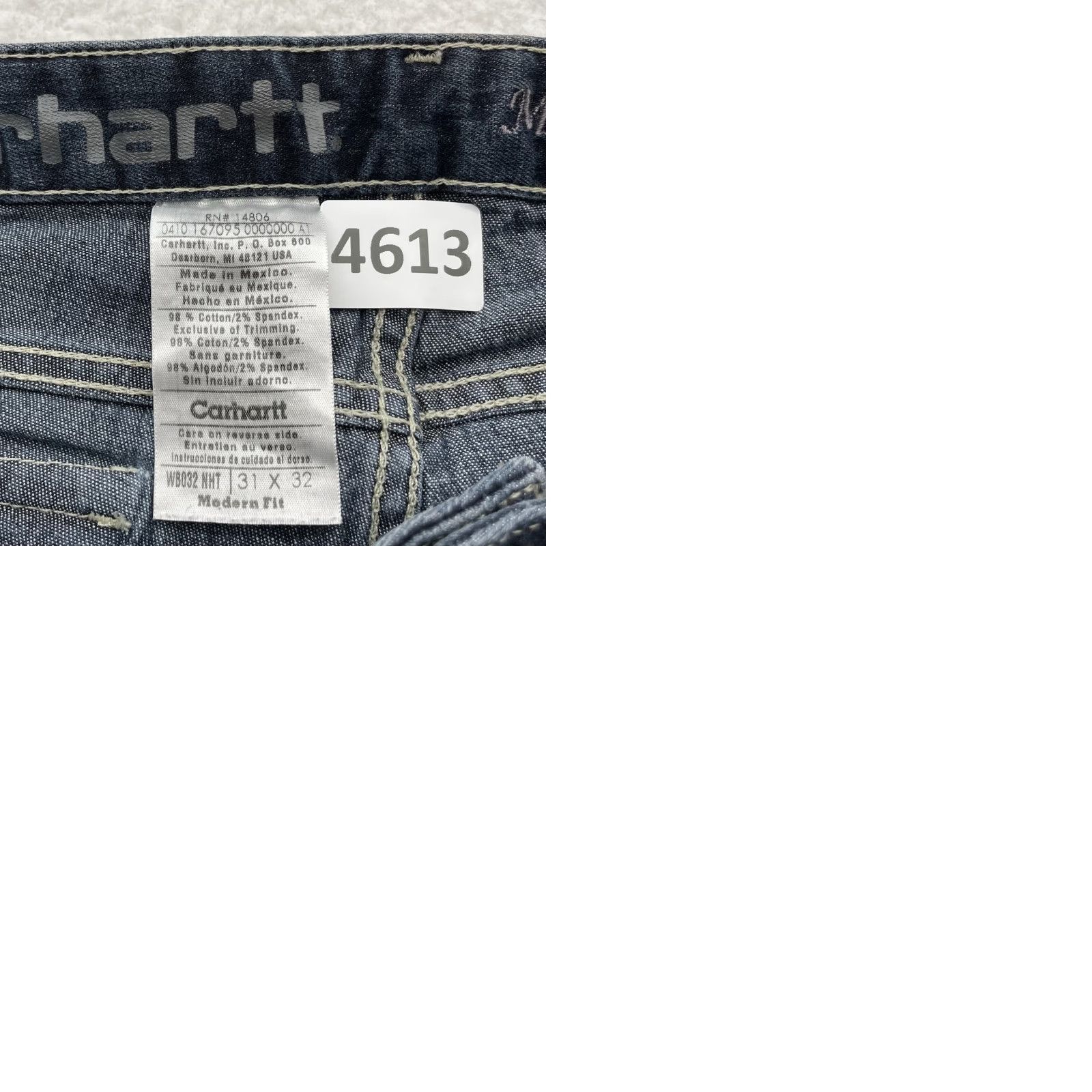 Carhartt Carhartt Jeans Womens 33x32 Modern Fit Dark Wash Blue 5-Pocket Denim Jeans Slim Straight Mens? Size 24" / US 00 / IT 34 - 9 Thumbnail