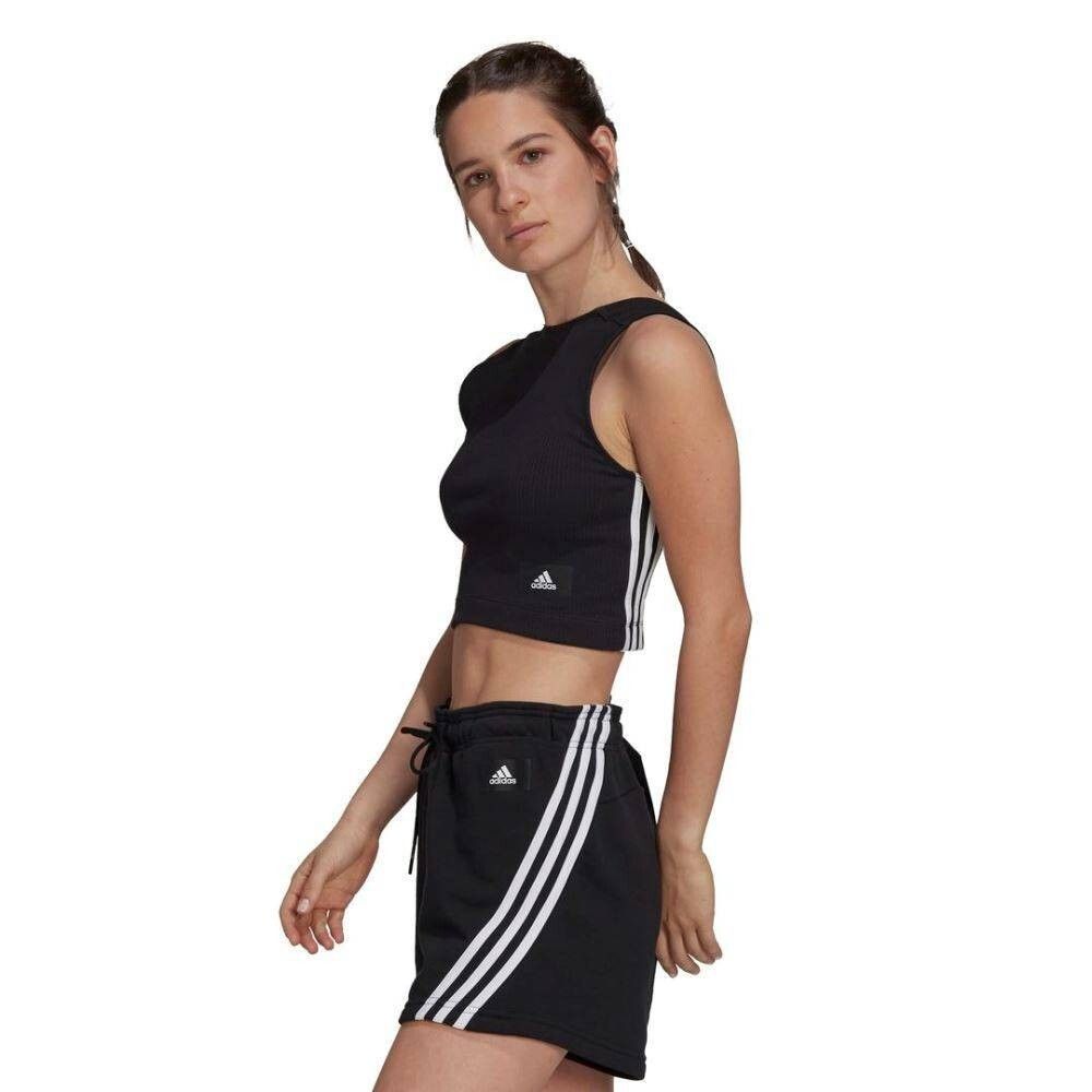 Calvin Klein Adidas H24179 Crop Zip Rib Tank Top Black ( XL ) Size XL / US 12-14 / IT 48-50 - 3 Thumbnail