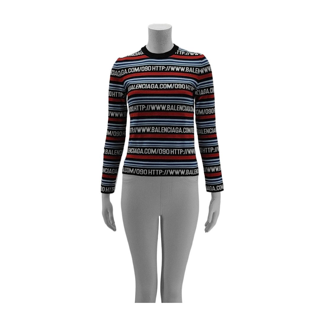 Balenciaga BALENCIAGA Logo Striped Sweater Size S Size XS / US 0-2 / IT 36-38 - 1 Thumbnail