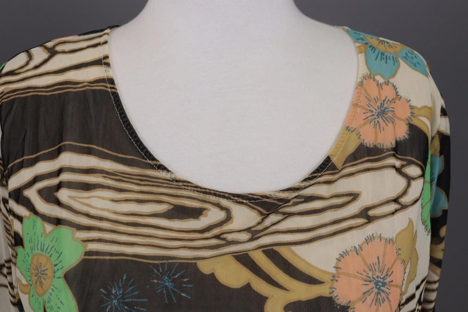 Polo Ralph Lauren Laurel Multicolor Mesh Floral Summer Long Sleeve Top Shirt Size M / US 6-8 / IT 42-44 - 4 Thumbnail
