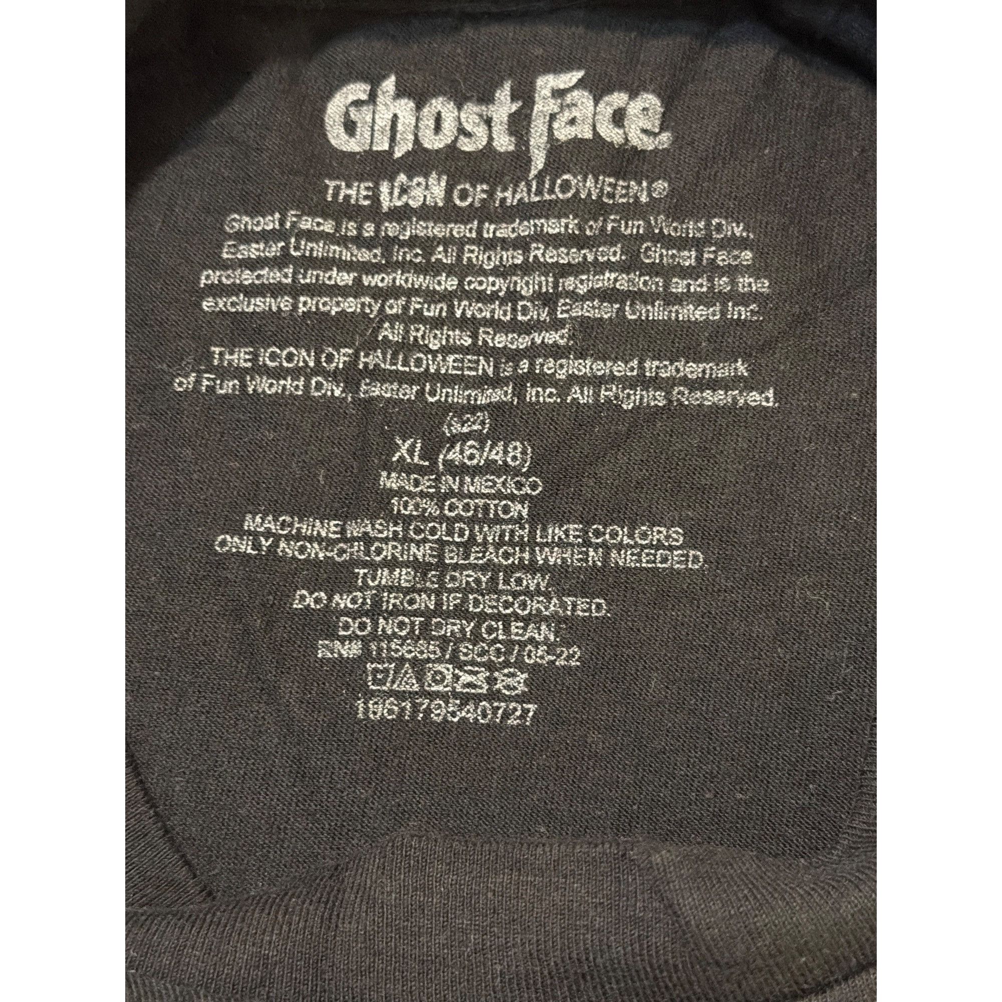 Other Ghost Face T Shirt Black Iconic Halloween Horror Scary Front Size US XL / EU 56 / 4 - 4 Thumbnail