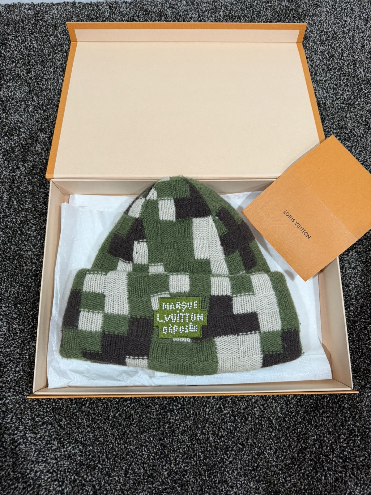 Louis Vuitton Louis Vuitton Pharrell Damoflage Damier Camo Beanie Knit Hat Size ONE SIZE - 15 Thumbnail