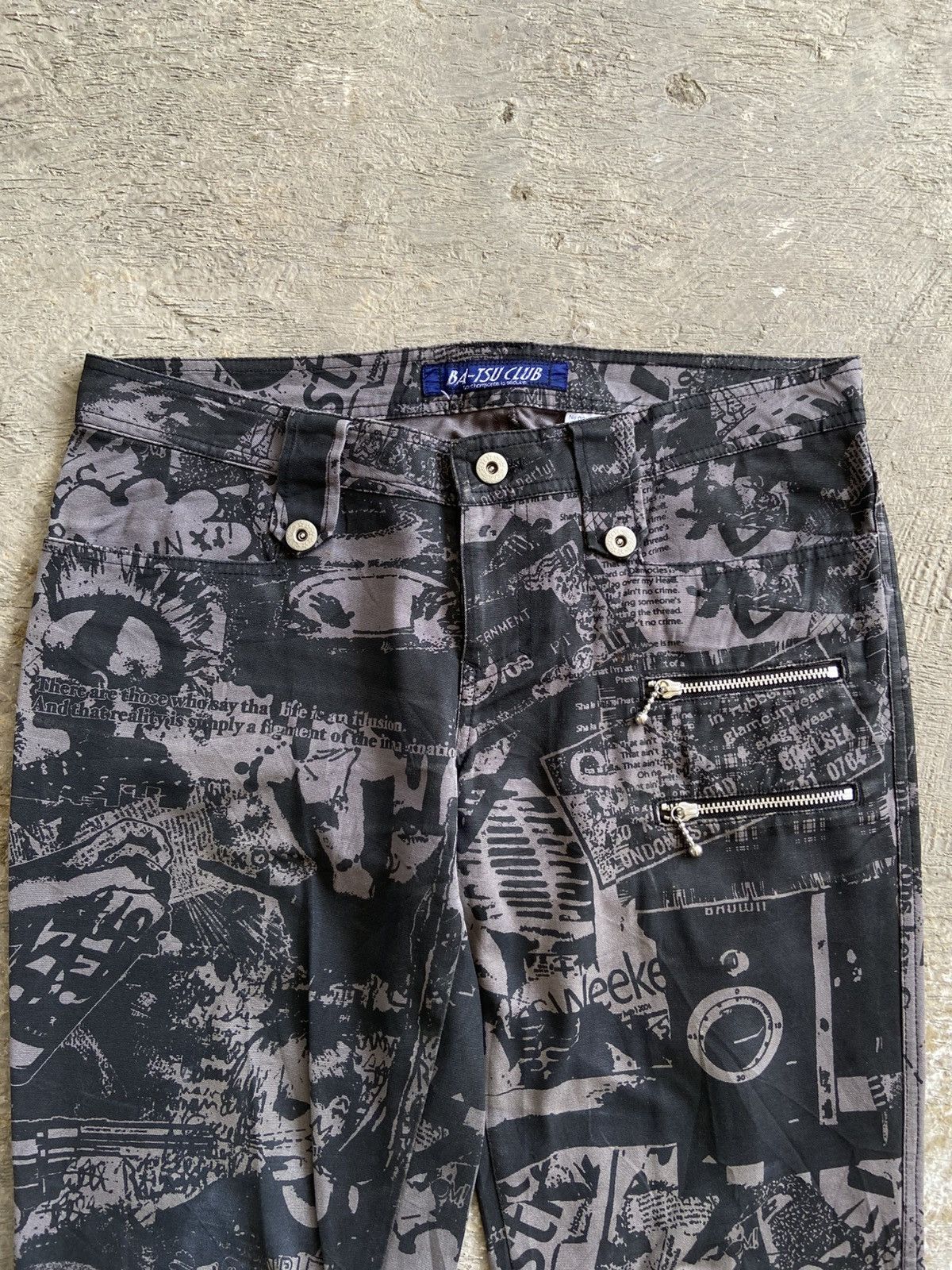 KMRii 2000s Ba-Tsu Club - Vkei Bondage Style Full Printed Pants Size US 31 - 3 Thumbnail