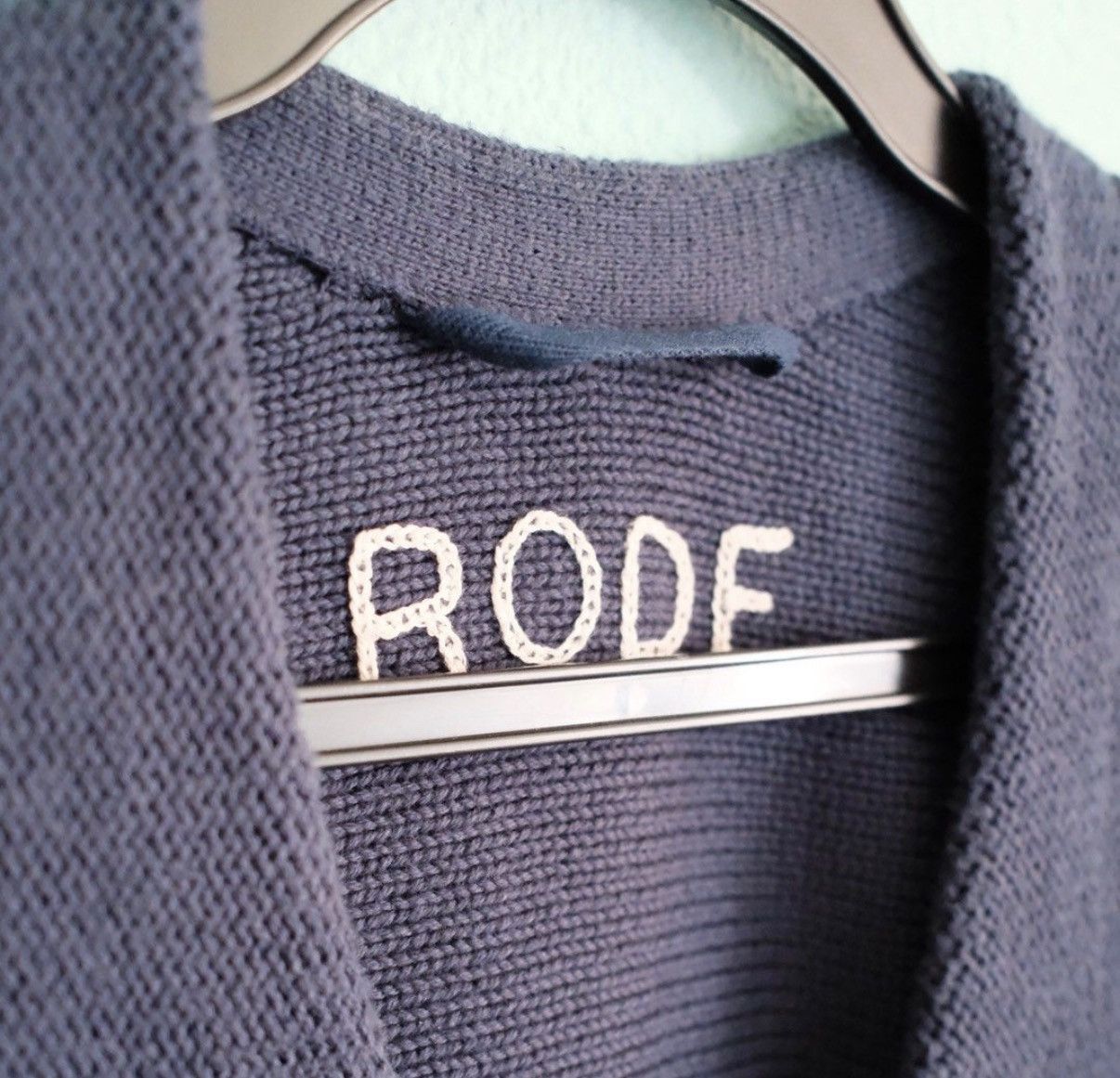 Bode Navy Double Breasted Cotton Knit Cardigan (Horse Pin) Size US S / EU 44-46 / 1 - 3 Thumbnail