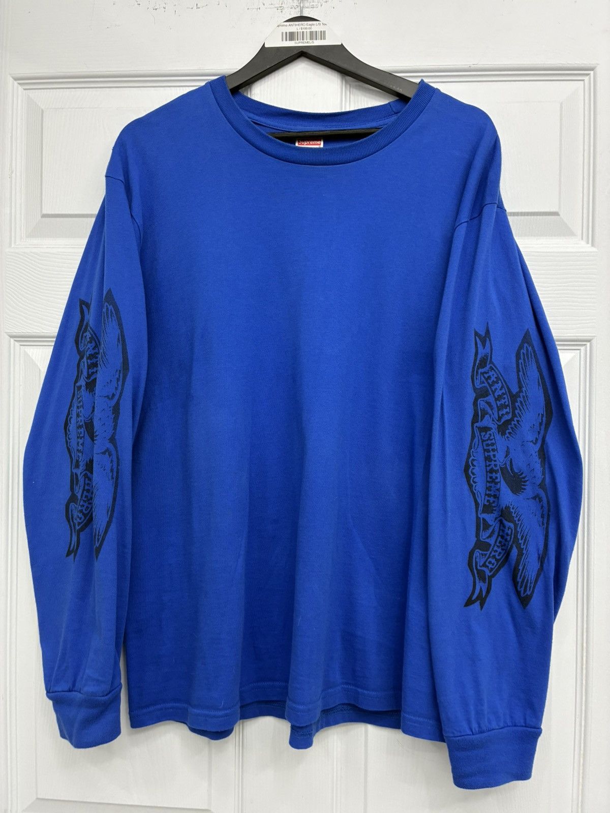 Supreme Supreme Antihero Eagle L/S Tee Blue Size US L / EU 52-54 / 3 - 1 Thumbnail