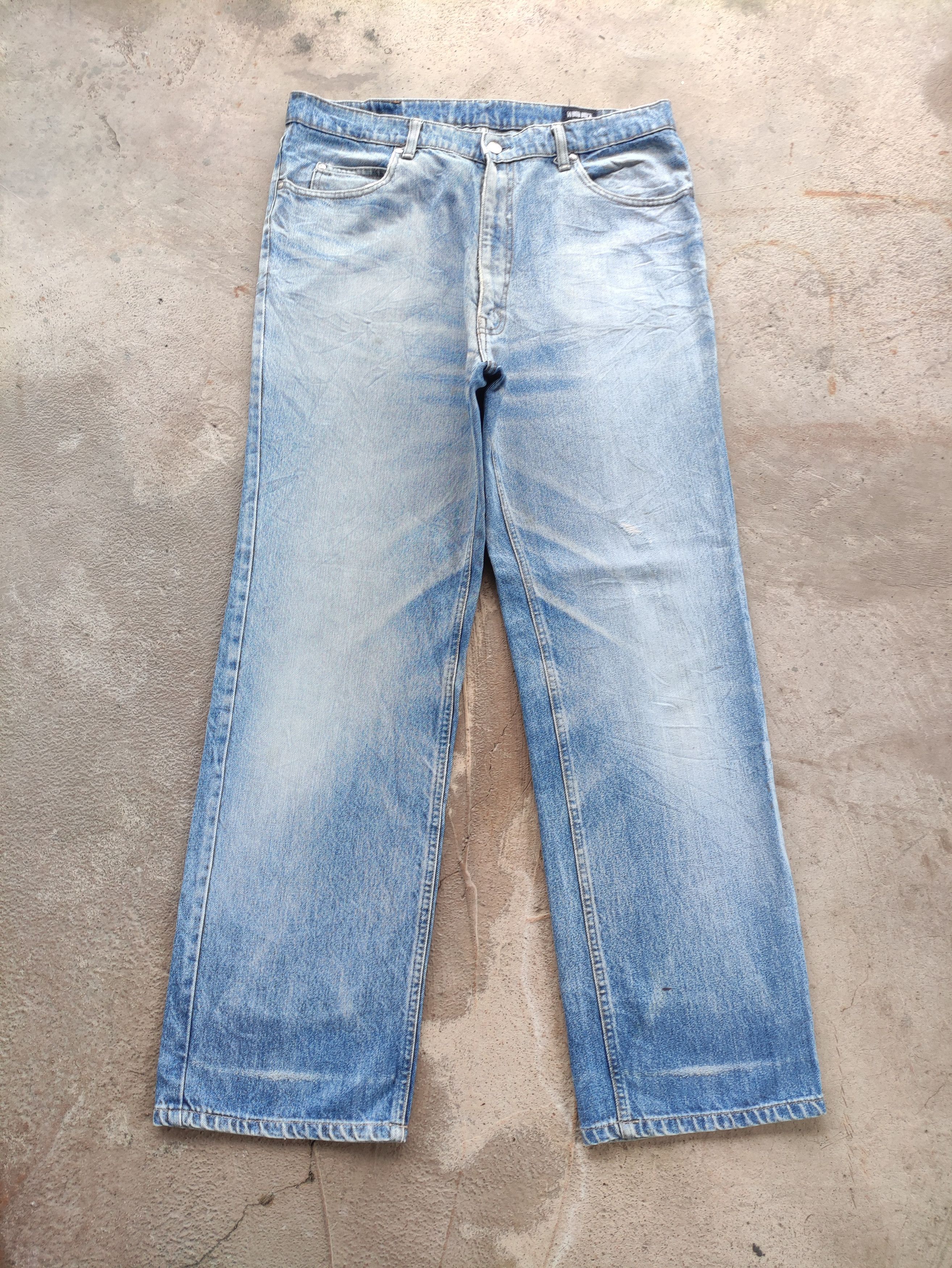 Vintage Wood Duck Baggy Jean Distressed Faded Denim