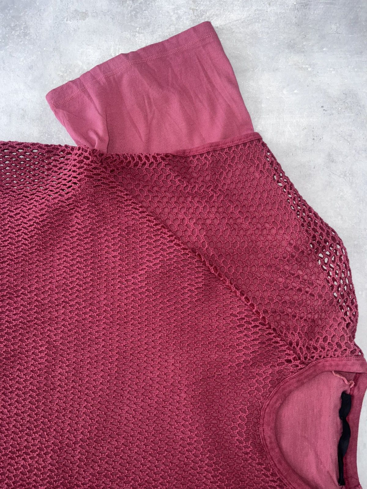 Julius JULIUS SS18 Cotton Mesh Layered Tee 617CUM24 (Red) Size US M / EU 48-50 / 2 - 5 Thumbnail