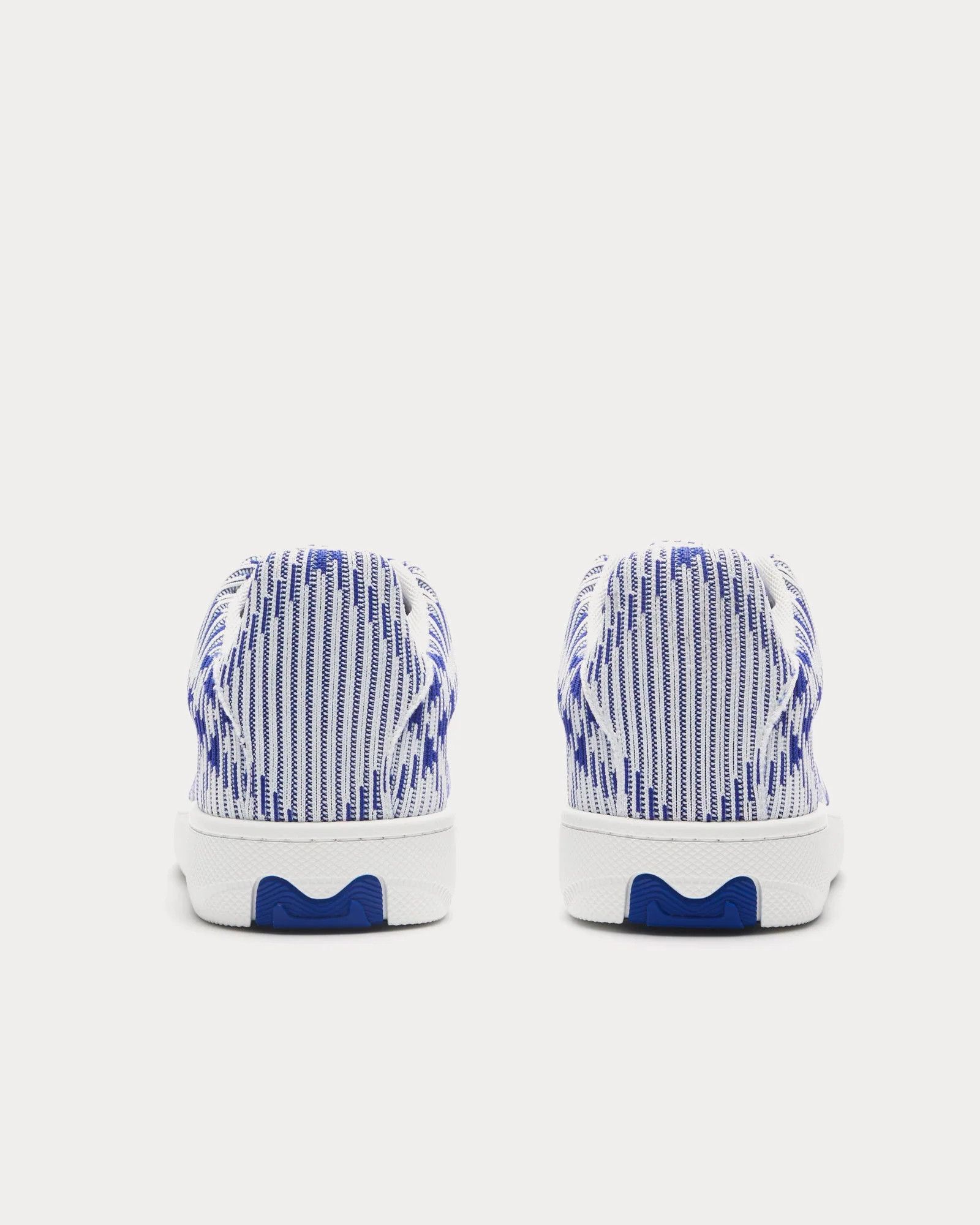 Burberry Burberry Check Knit Box Sneakers Blue Size US 12 / EU 45 - 3 Thumbnail