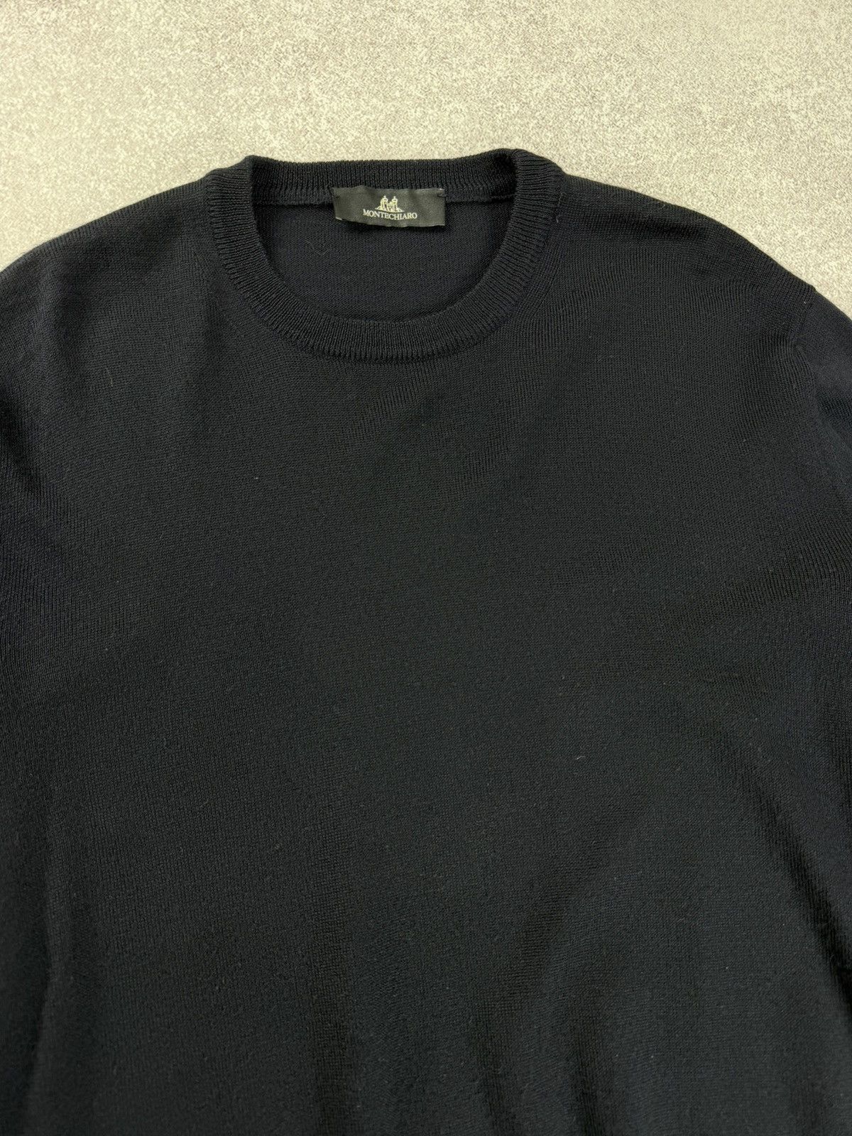 Other Montechiaro Wool Knit Sweater Navy Blue Men’s Size 52 Size US L / EU 52-54 / 3 - 6 Thumbnail