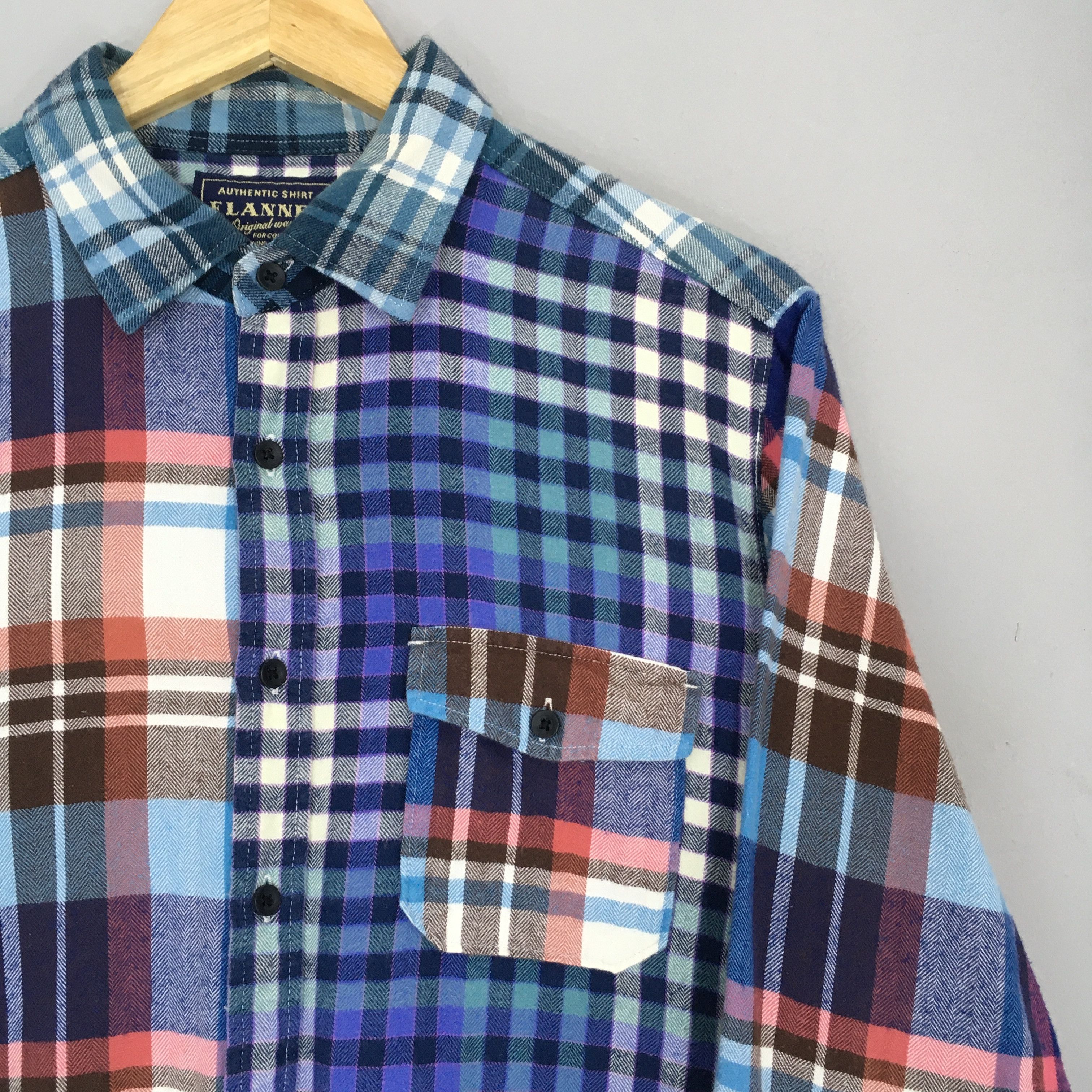 JW Anderson × Uniqlo Patchwork Rebuild Uniqlo Checkered Flannel Shirt Medium Size US M / EU 48-50 / 2 - 2 Thumbnail