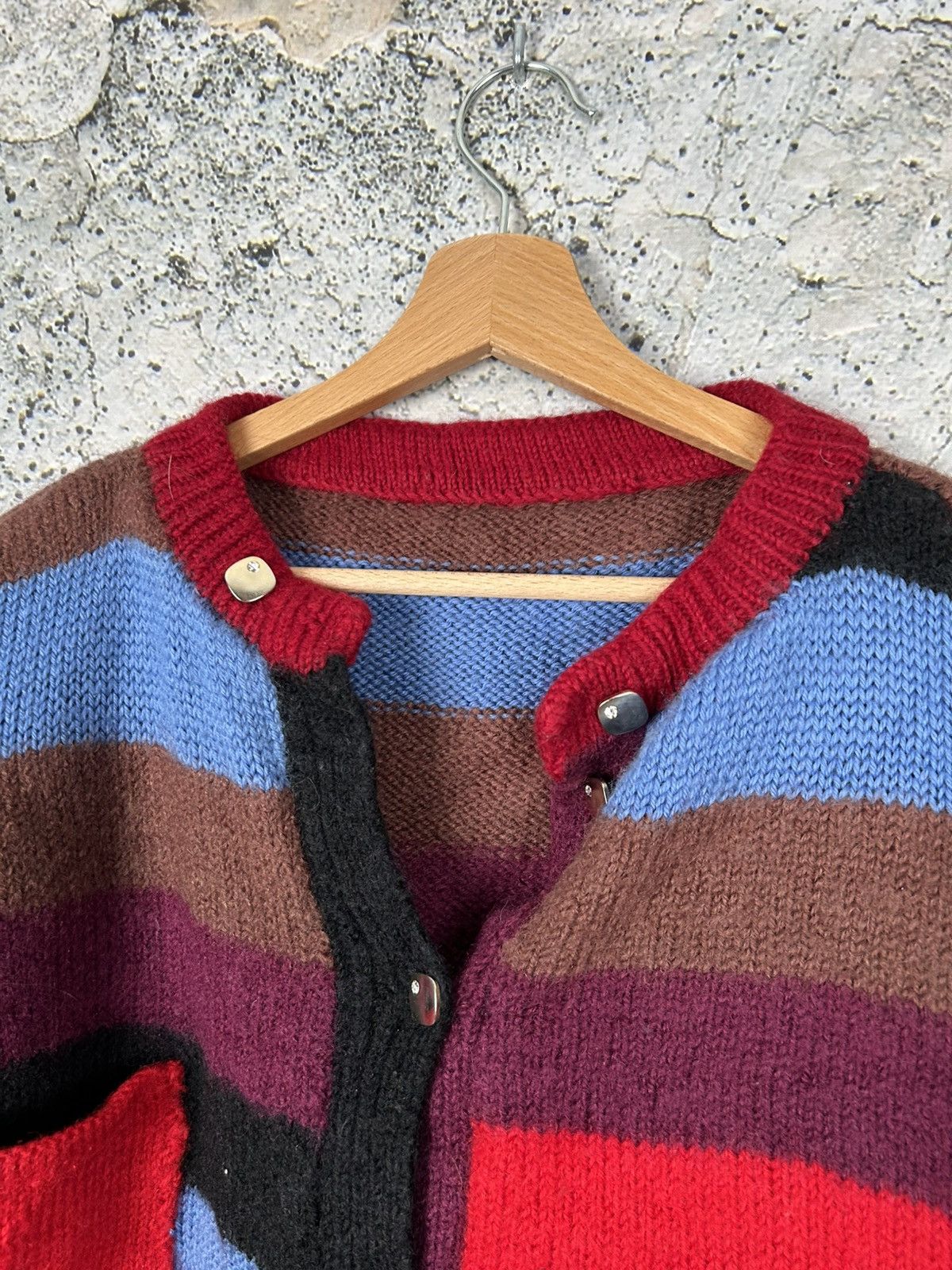 Vintage Vintage Wool Avantgarde Cardigan Handmade Japanese Grunge Size US M / EU 48-50 / 2 - 4 Thumbnail
