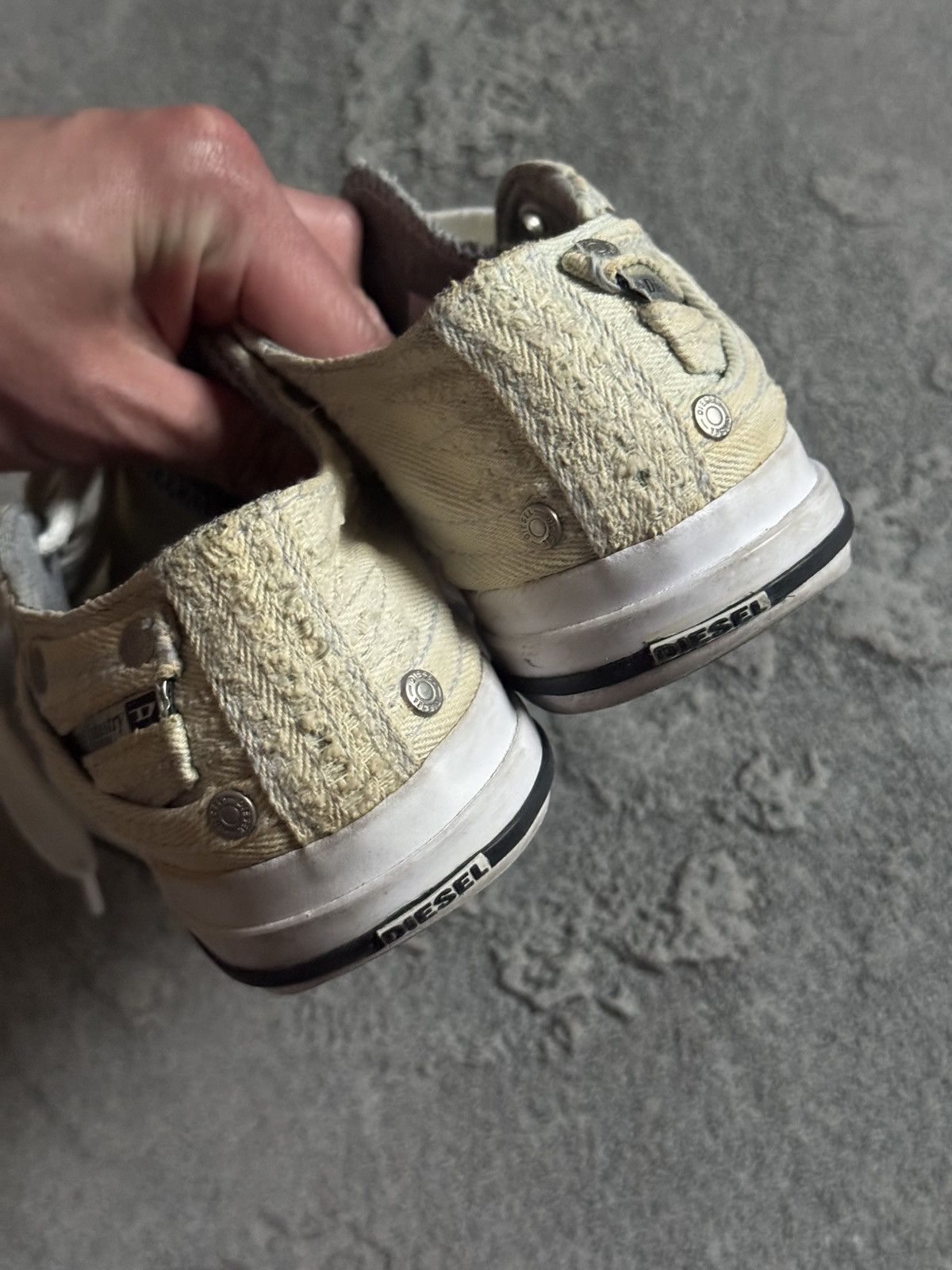 Diesel Diesel US6/EUR36/JPN23 low top denim sneakers shoes Y2K 90s Size US 6 / IT 36 - 24 Thumbnail