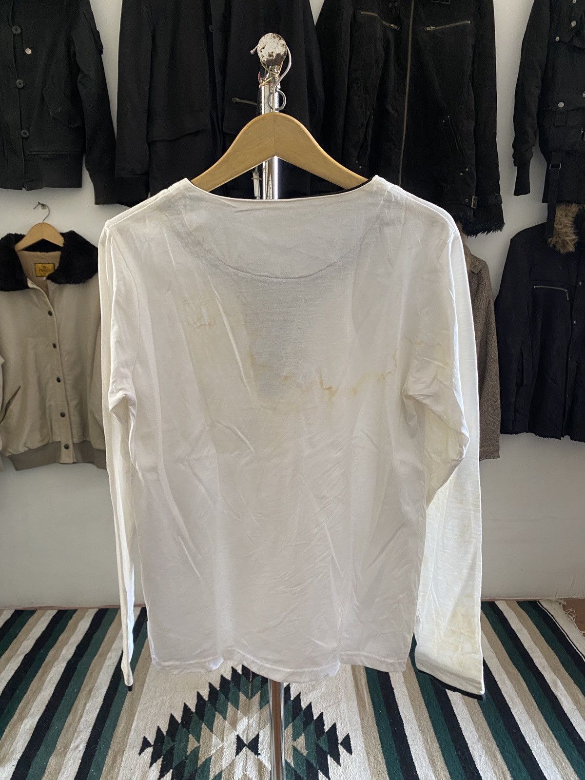 Maison Margiela Vintage y2k Spinash Double Layer Skull Necklace Long Shirt Size US L / EU 52-54 / 3 - 10 Thumbnail
