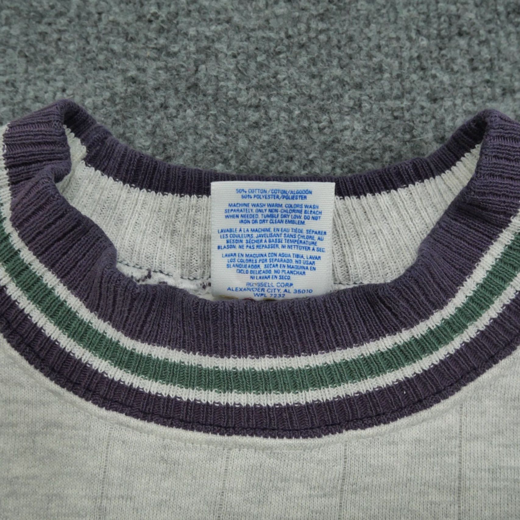 Jerzees VINTAGE JERZEES Sweatshirt Mens XL Gray Purple Pullover 90s Missouri Comfort Crew Neck Logo Size US XL / EU 56 / 4 - 6 Thumbnail