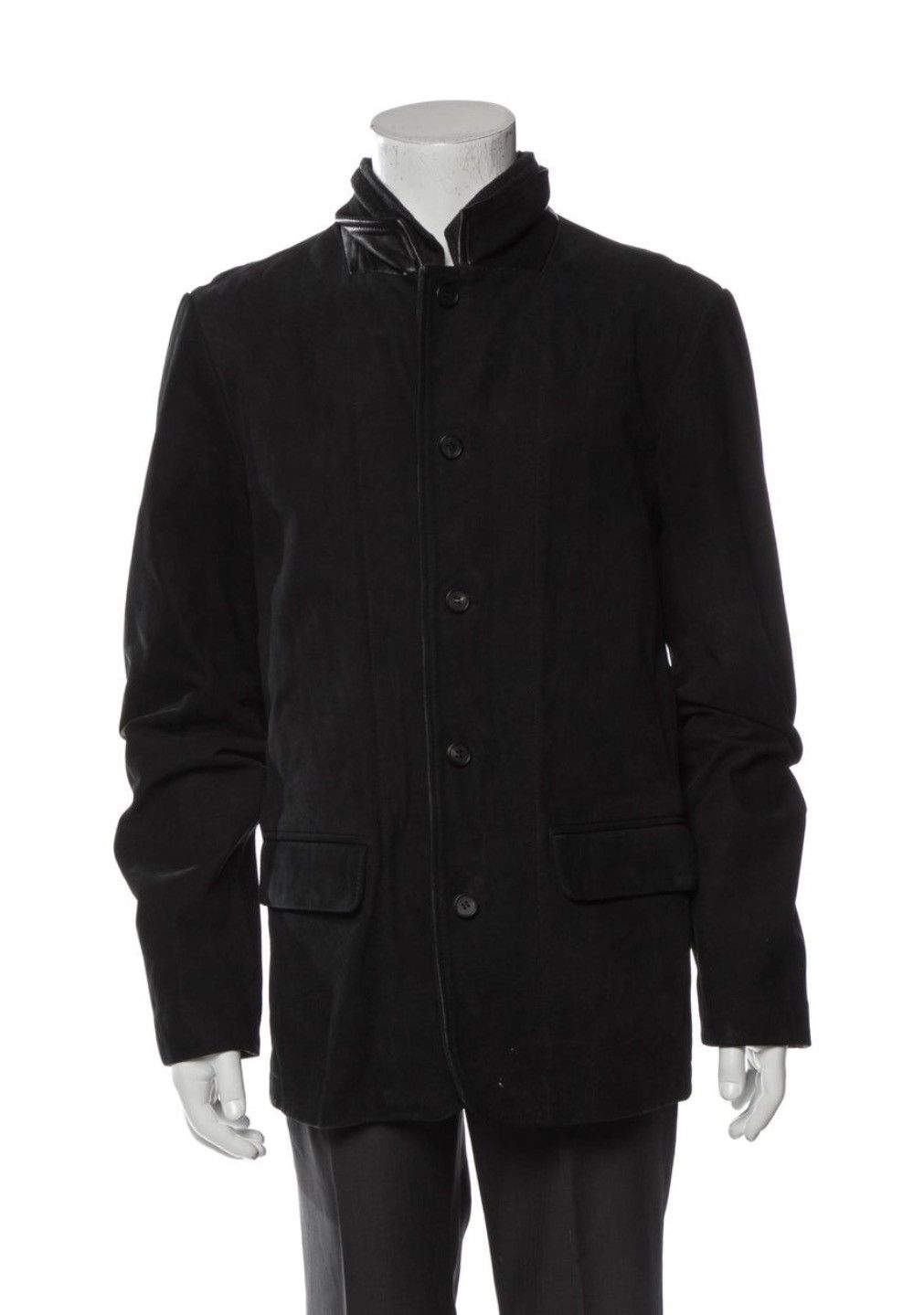 image of Allsaints Leather Jacket in Black, Men's (Size XL)