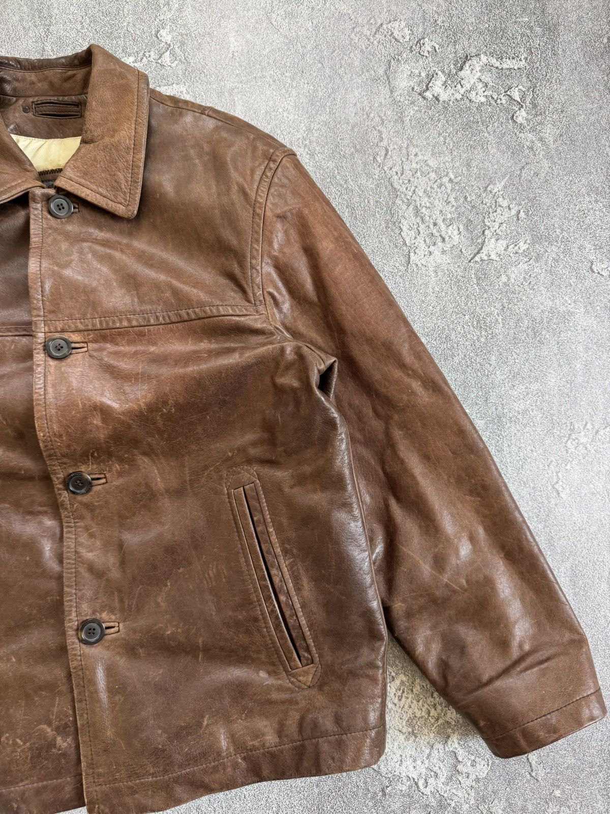 Strellson × Vintage Stellson Leather M aviator bomber pilot jacket coat brown Size US S / EU 44-46 / 1 - 8 Thumbnail