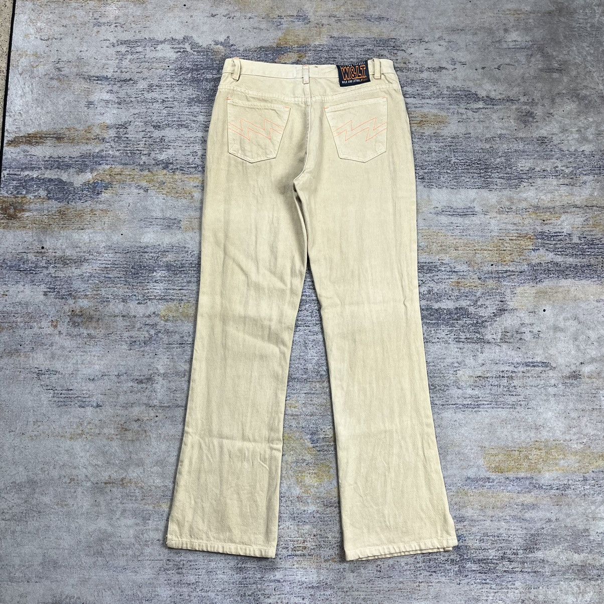 Walter Van Beirendonck Vintage archive W&LT Kiss The Future flared denim pants Size US 31 - 1 Thumbnail