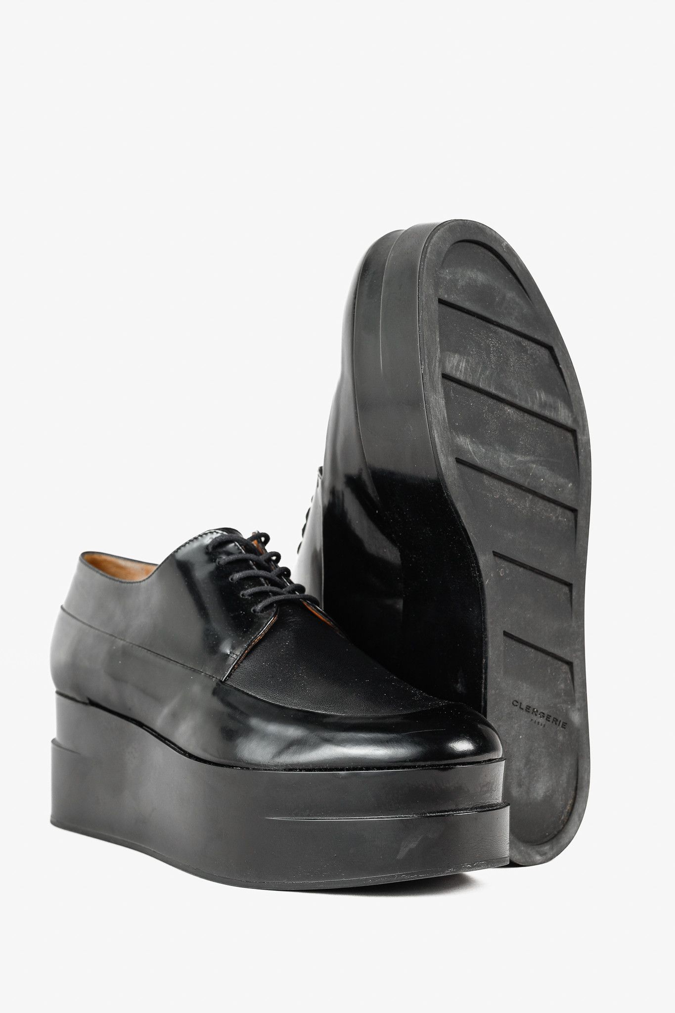 Robert Clergerie Robert Clergerie Lucie Black Patent Leather Platform Oxfords Size US 8.5 / IT 38.5 - 4 Thumbnail