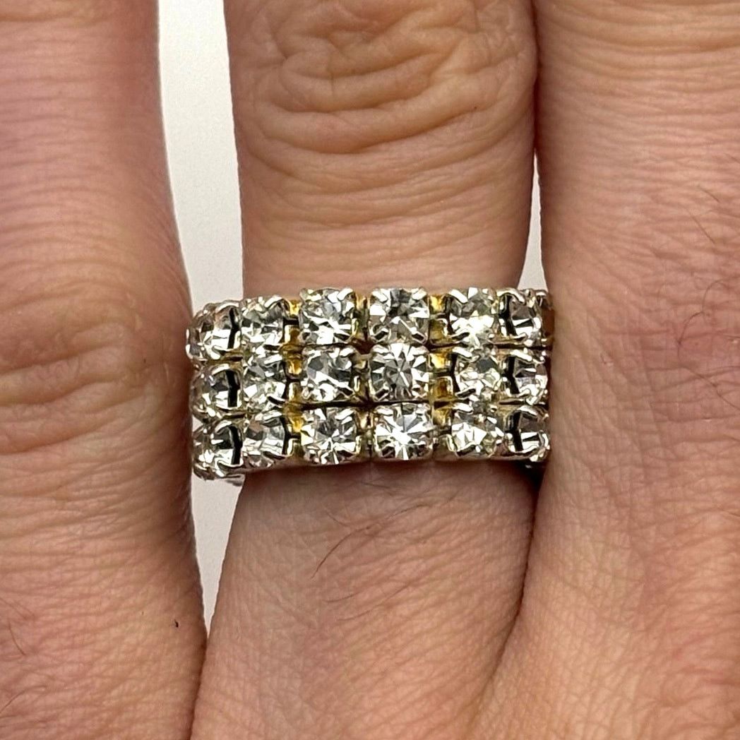 Other Silver Crystal Ring Size ONE SIZE - 1 Thumbnail