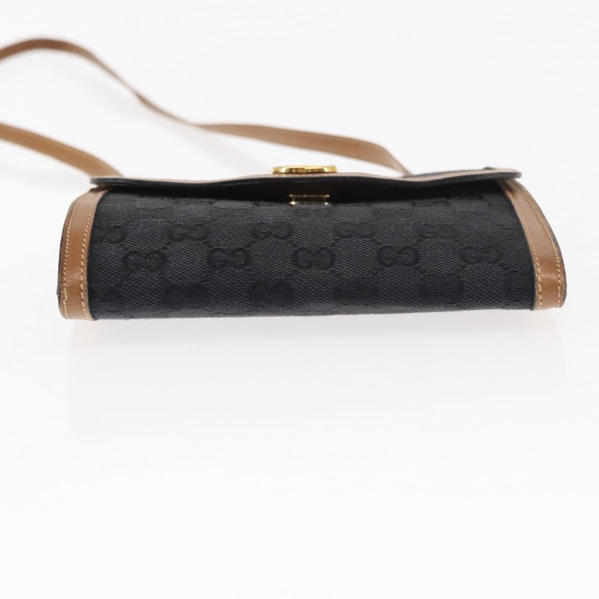 Gucci GUCCI GG Canvas Shoulder Bag Canvas Black Brown Size ONE SIZE - 9 Thumbnail
