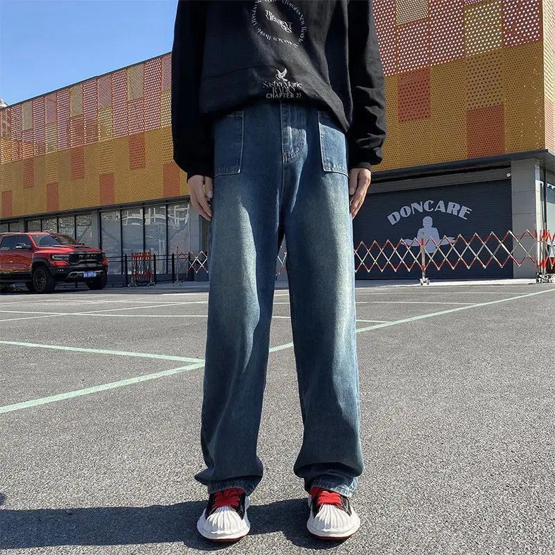 Japanese Brand Loose straight drape wide leg jeans Size US 30 / EU 46 - 4 Thumbnail