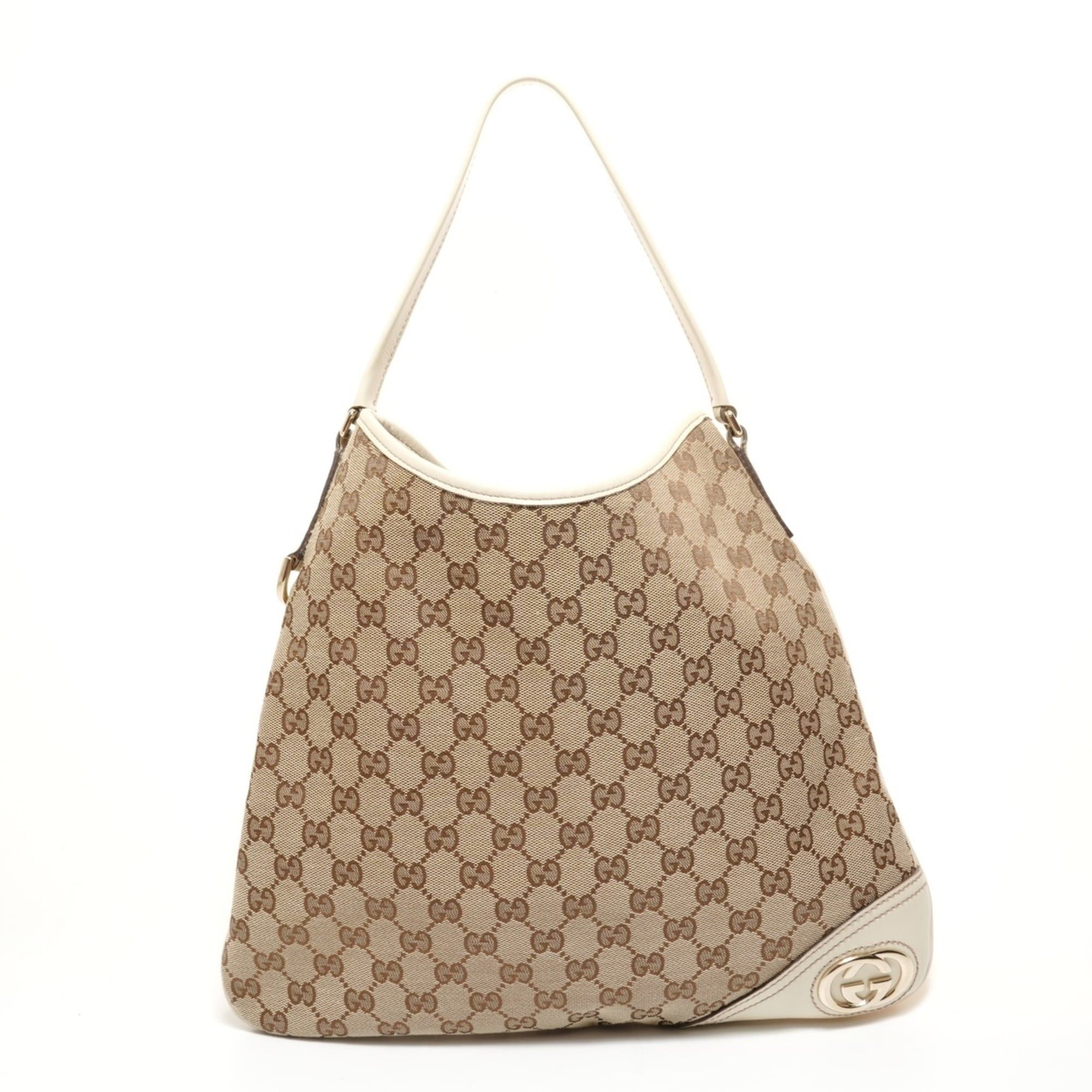 Gucci Gucci GG Canvas Hobo One-Shoulder Bag, Beige Size ONE SIZE - 1 Thumbnail